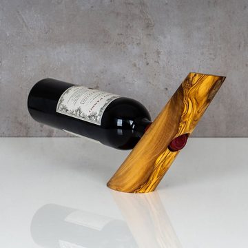 Levandeo® Weinflaschenhalter, Weinflaschenhalter Holz Olivenholz H25cm Flaschenhalter Weinhalter