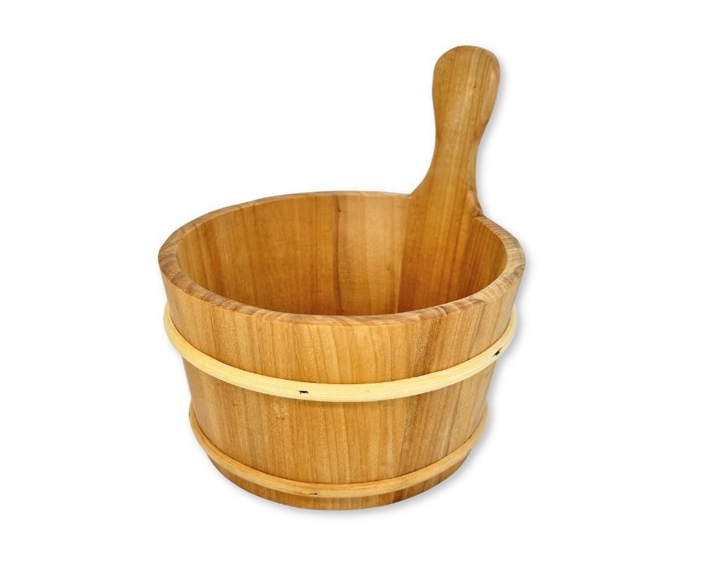 Blumenberg Aufgusstopf Sauna-Aufgusskübel aus Thermo-Espe 4 Liter