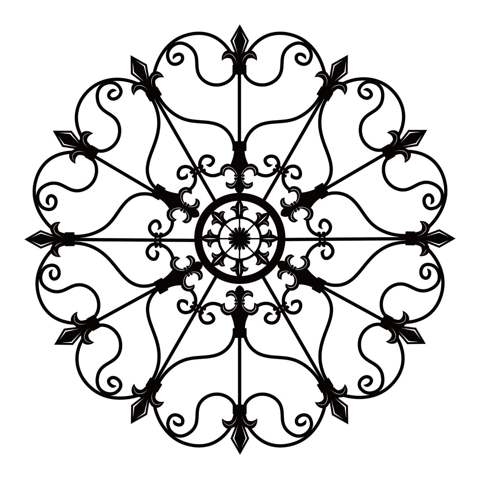 Wanddekoobjekt Scroll Metall Wanddekorationen, Bohème Dekor, Linien Dekorationen