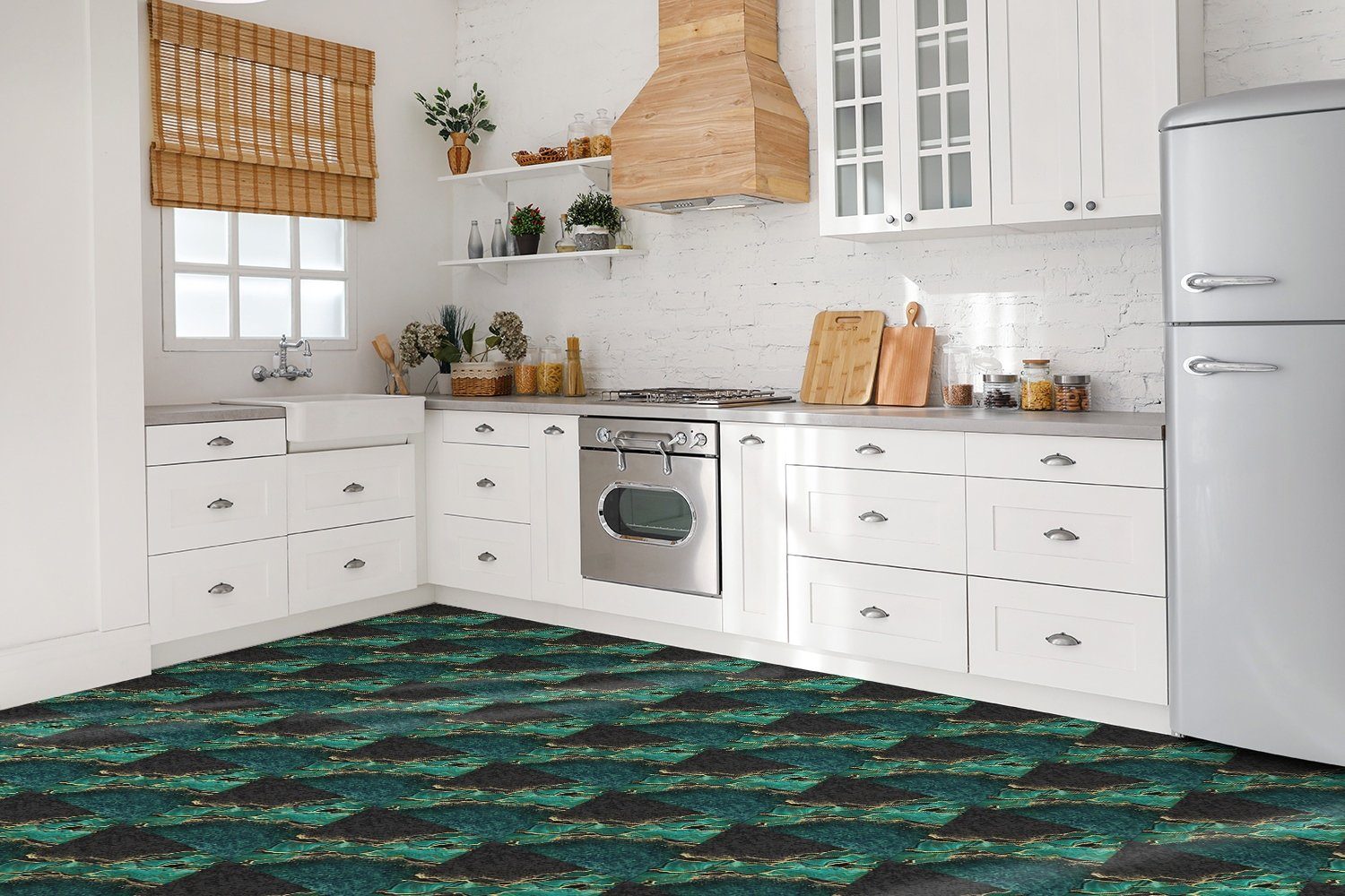 Tulup Vinylfliesen Selbstklebende Fliesen Platten PVC 30 cm x 30 cm Wandpaneele 9 Stück, Selbstklebende PVC-Fliesen