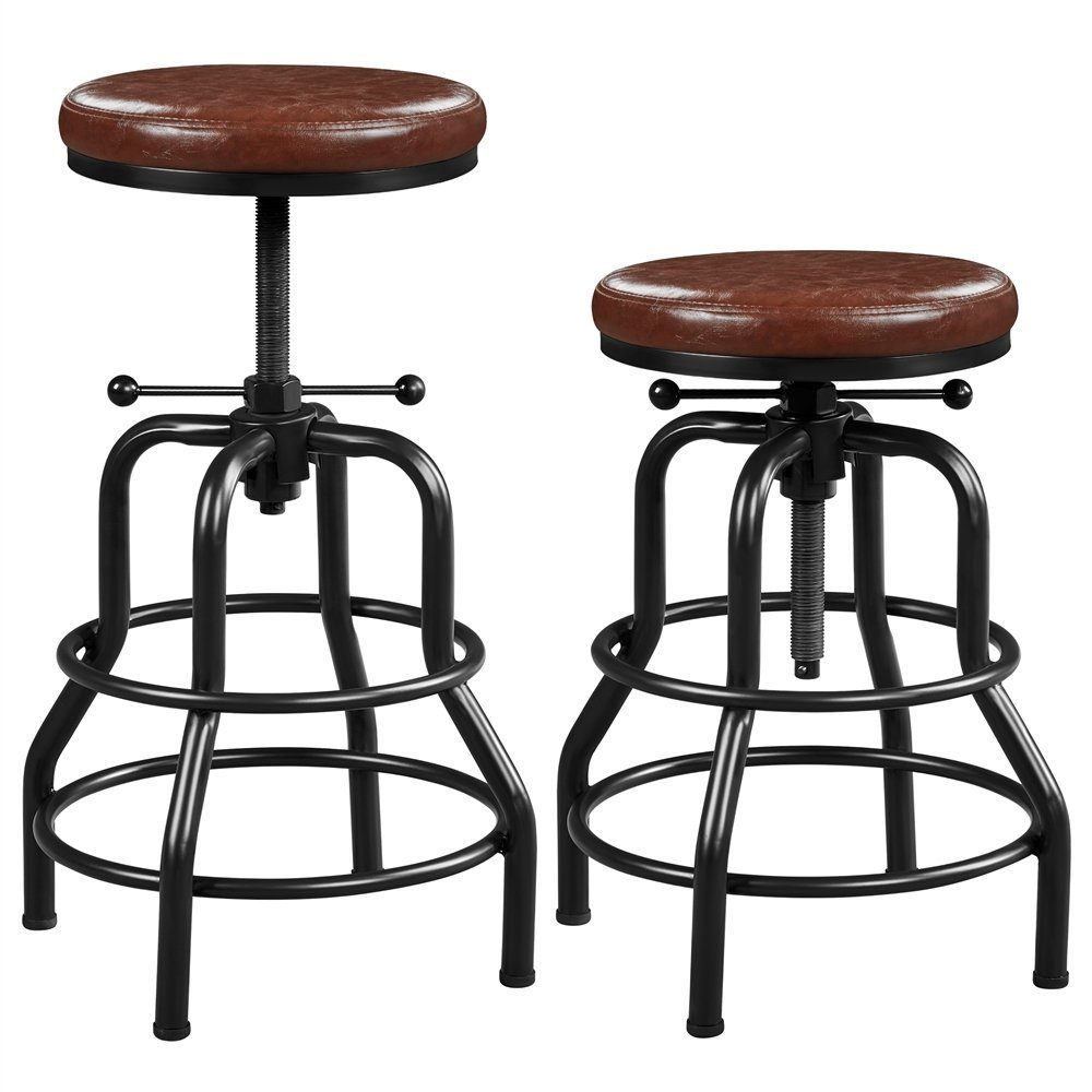 Yaheetech Barhocker Schraubhocker mit Dickem Kissen (1 St), Vintage Höhenve günstig online kaufen