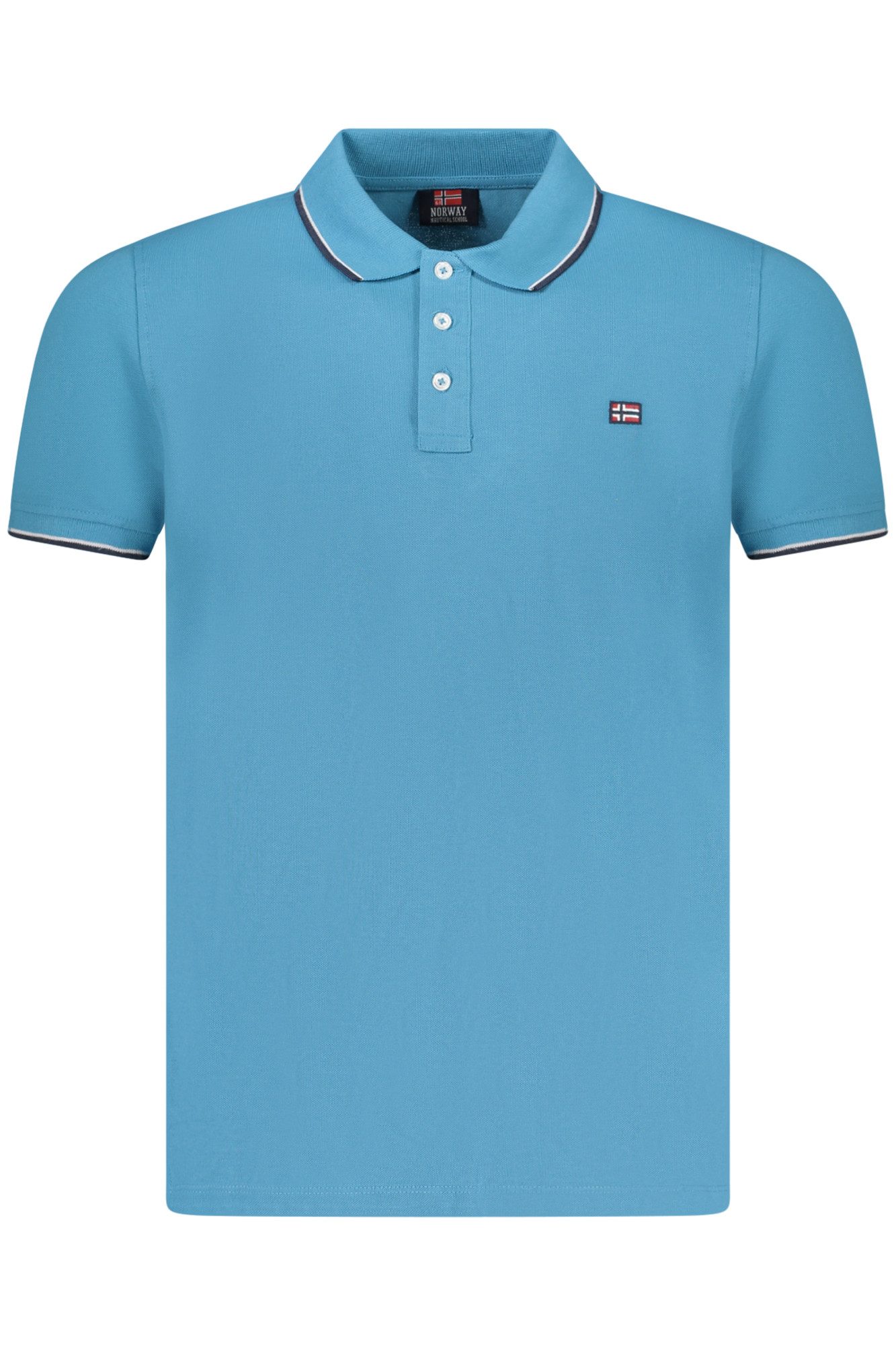 NORWAY 1963 Poloshirt Blaues Kurzarm-Polohemd für günstig online kaufen