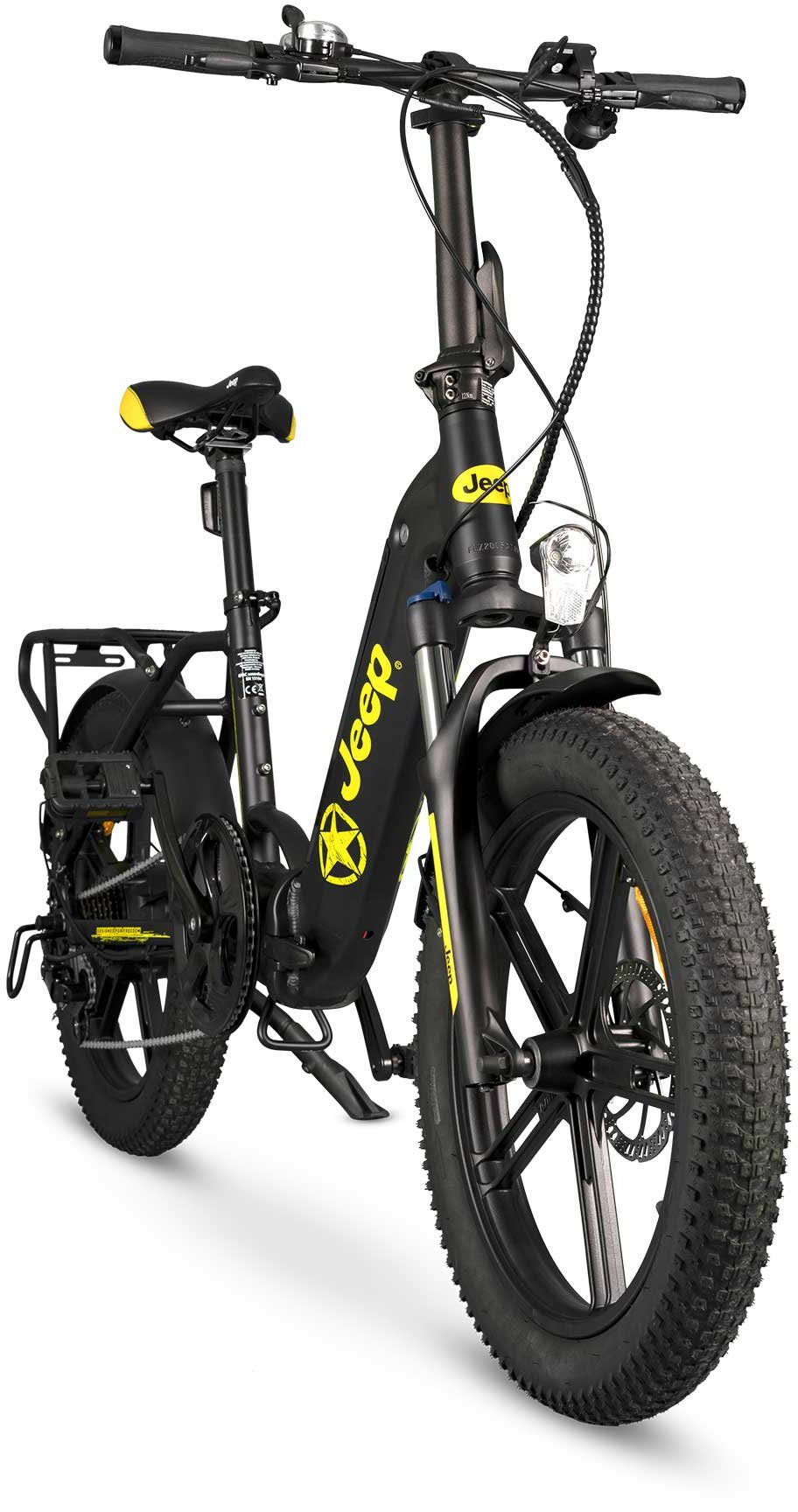 (mit Kettenschaltung, Heckmotor, Gang, FR Akku-Ladegerät) Jeep E-Bikes 7 E-Bike 7000,