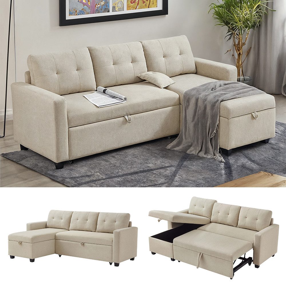 VitaliSpa® Ecksofa Campina, Beige, 226 x günstig online kaufen