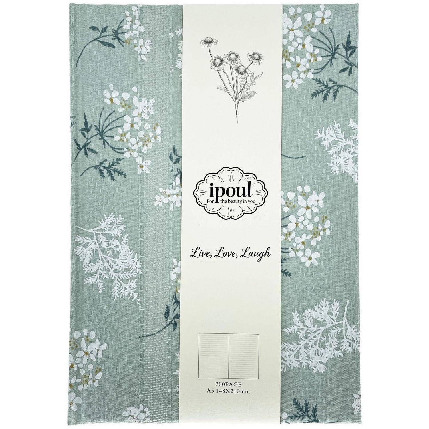 LuxusKollektion Tagebuch Floral Hardcover Notizbuch A5 Grün