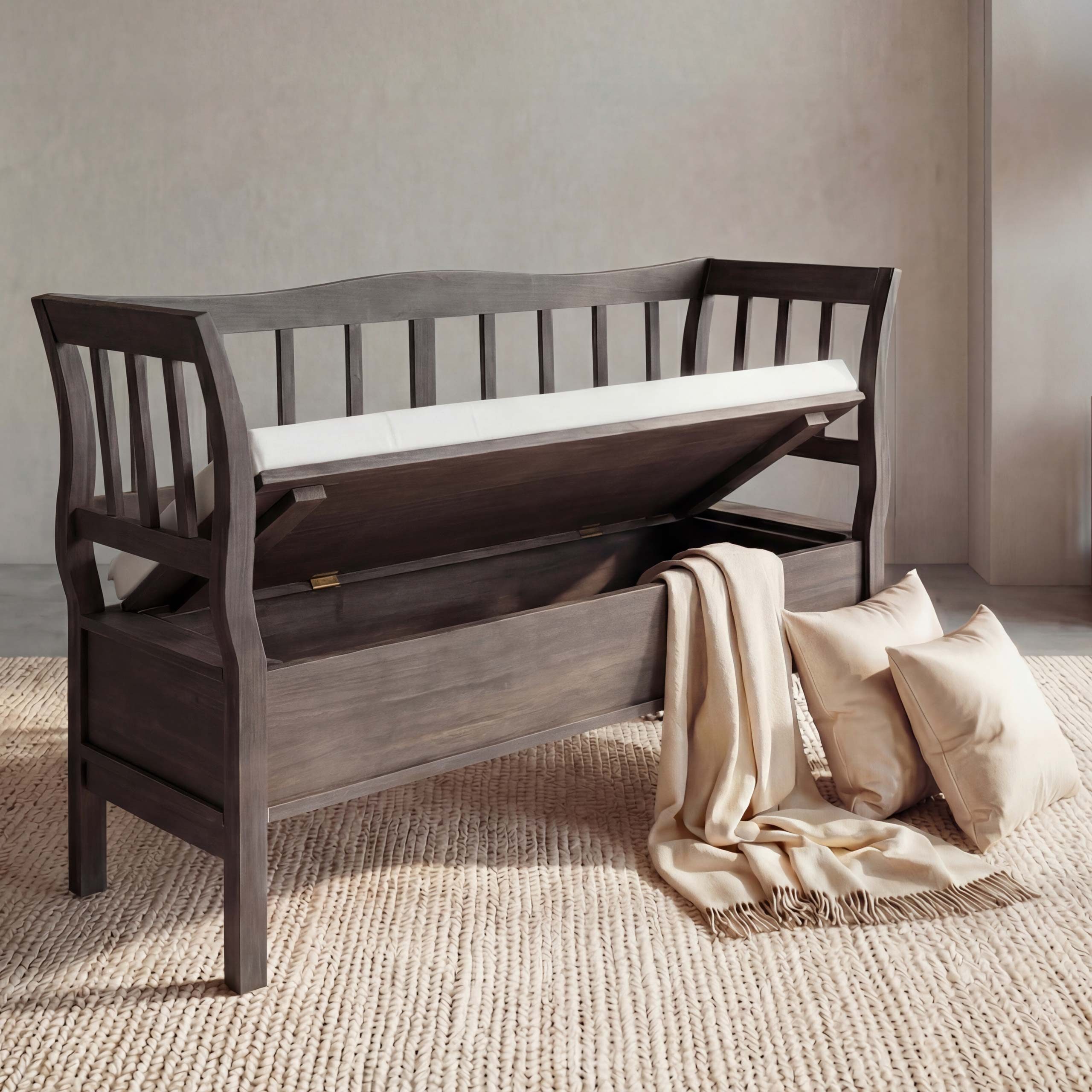 MCW Sitztruhe H207, Großer Stauraum, Mit Kissen, Waschbarer Bezug