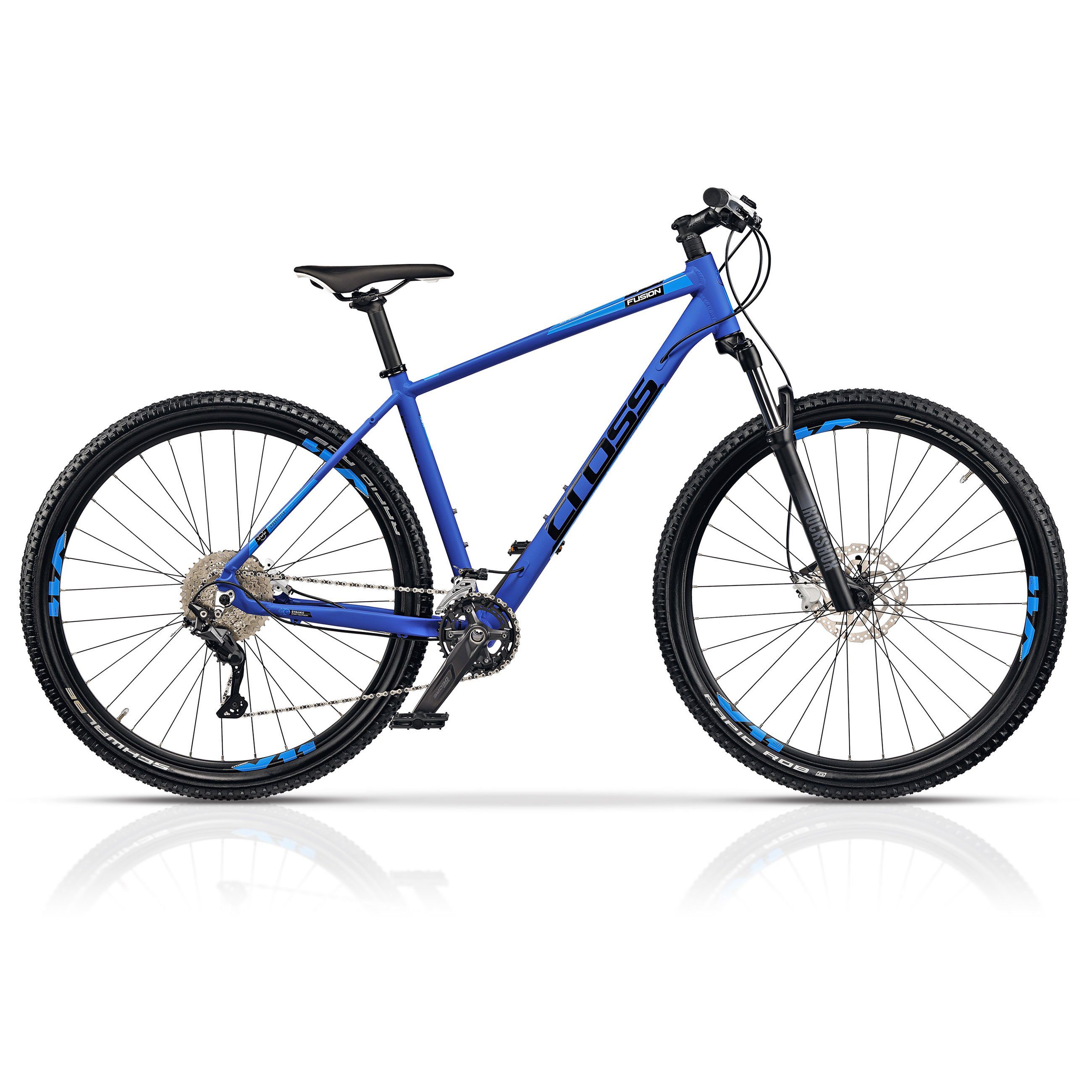 Airtracks Mountainbike 29 Zoll Herren Mountainbike FUSION X MTB 2 x 10 Gang, (Shimano Deore RD-M4120 SGS), ROCK SHOX JUDY SILVER - 42 46 50 54 cm - Mod. 2024