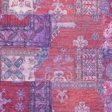 Teppich Patchwork - 291 x 210 cm - mehrfarbig, morgenland, rechteckig, Höhe: 7 mm, Wohnzimmer, Handgeknüpft, Einzelstück mit Zertifikat