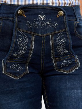 Steigenhöfer Manufaktur Jeansshorts Trachtenhosen Look traditionelle Damen-Jeans