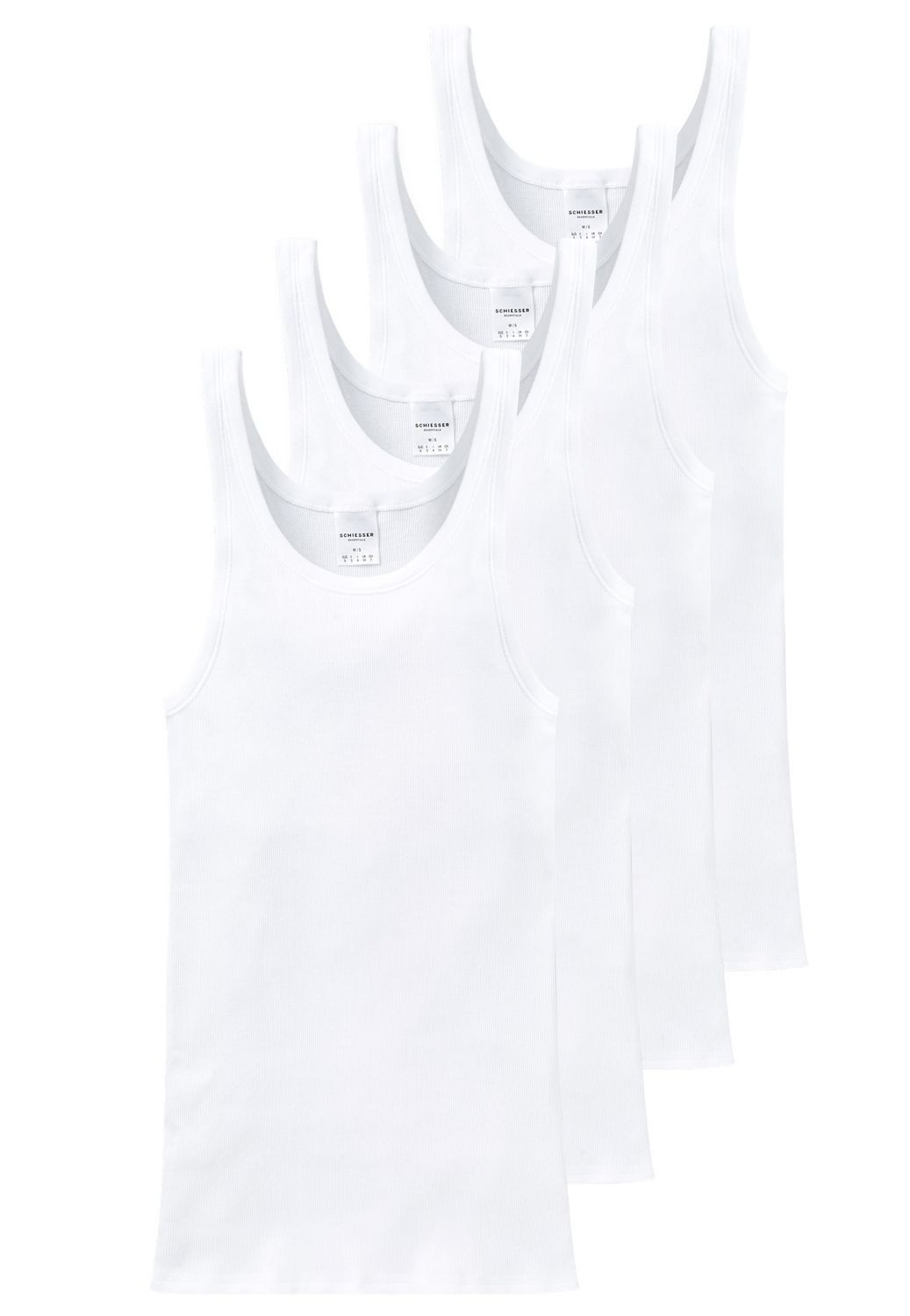 Schiesser Unterhemd Essentials (Mehrpack, 4-St., 4 Stück) Doppelripp, im 4e günstig online kaufen