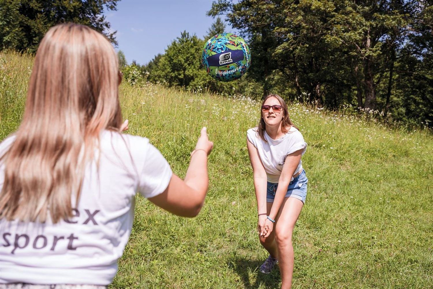 Beachball Tropical Sunflex Softball Größe Wave 5