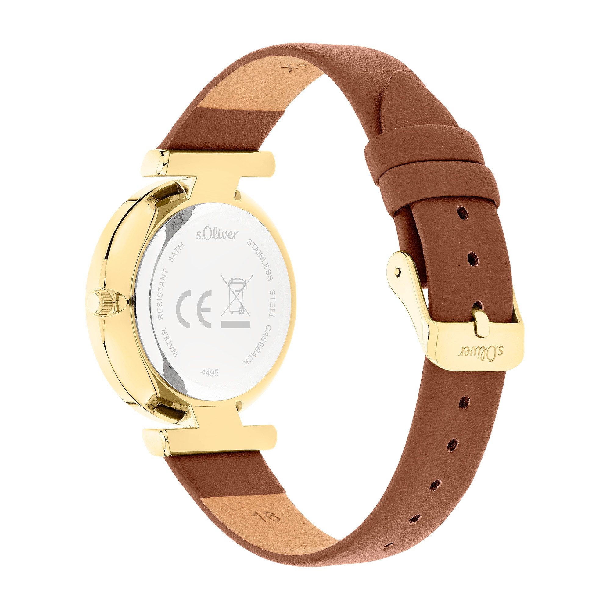 s.Oliver Quarzuhr Soft Connection SO-4495-LQ, Armbanduhr, Damenuhr, analog