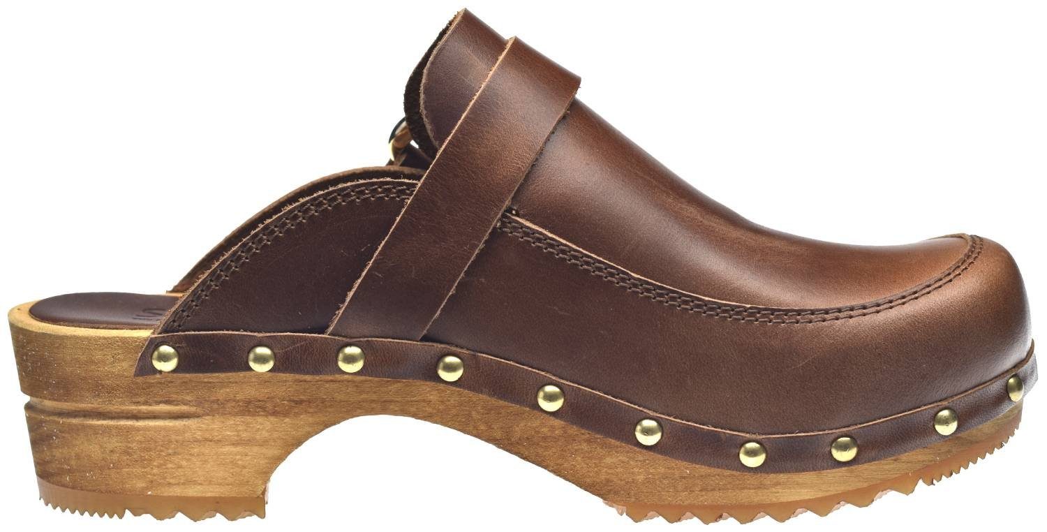 Sanita Sanita Wood Lillen Brown Clog