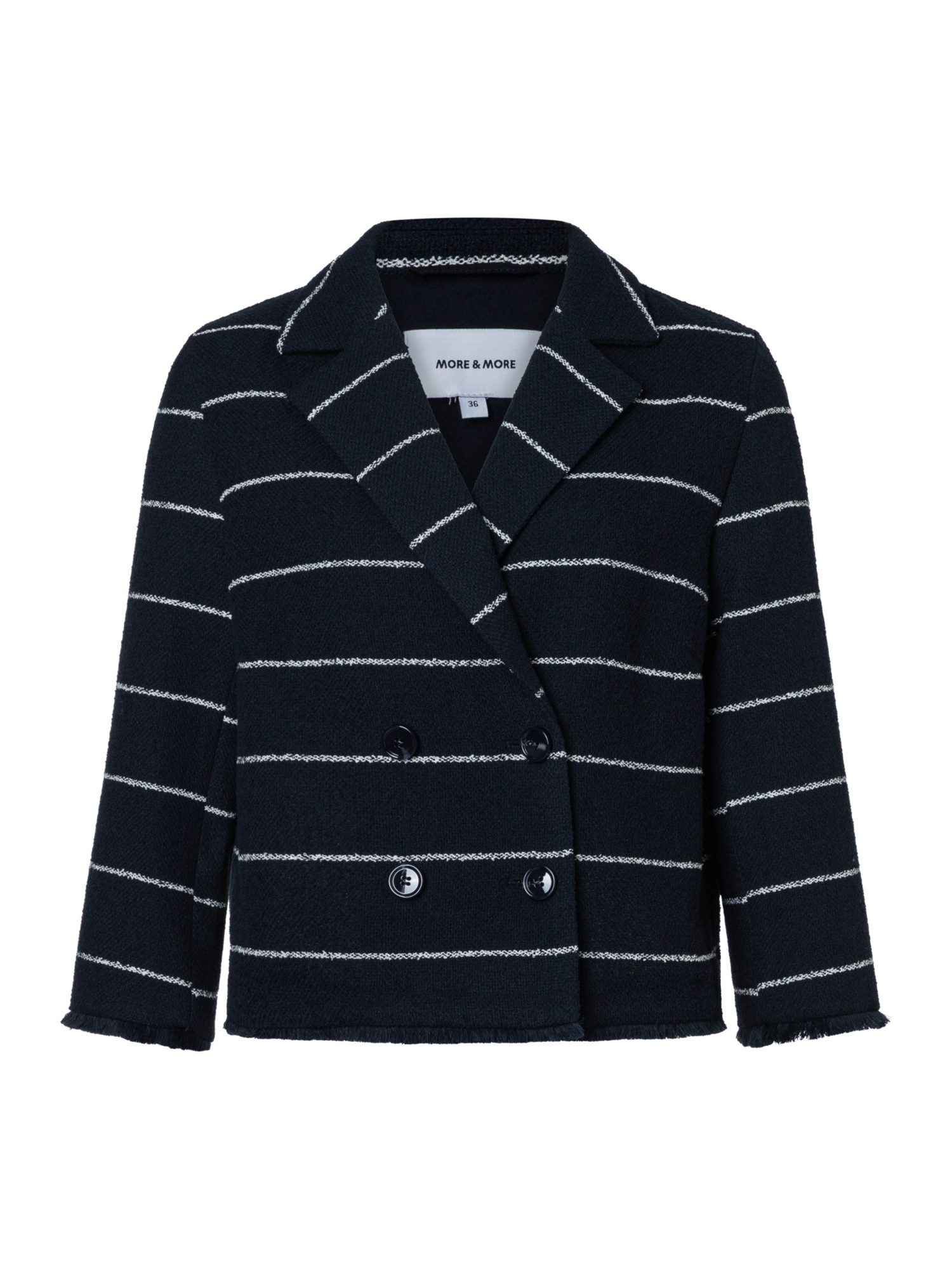 MORE&MORE Kurzblazer sportiver 3/4 Arm-Kurzblazer, gestreift