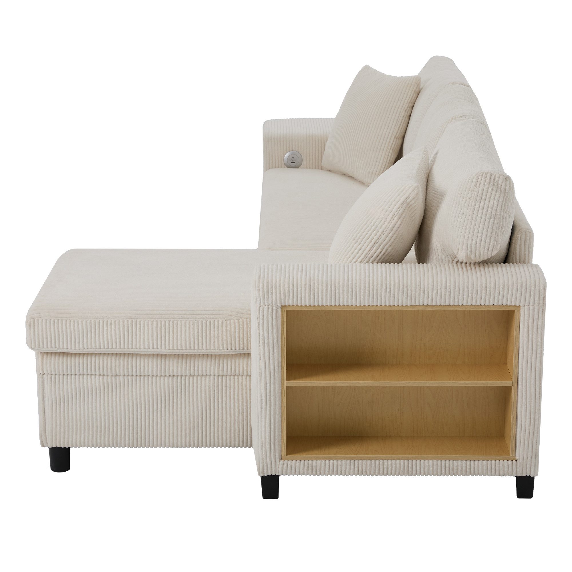 Ecksofa L-förmiges Sofa Schlafsofa mit Schlaffunktion