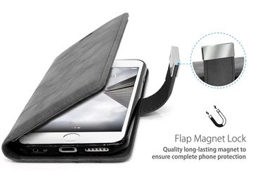 MyGadget Handyhülle Flip Case Klapphülle 5x Kartenfach & Standfunktion für Apple iPhone 6 6s, für Apple iPhone 6 6s Klapphülle aus Kunstleder Schutzhülle