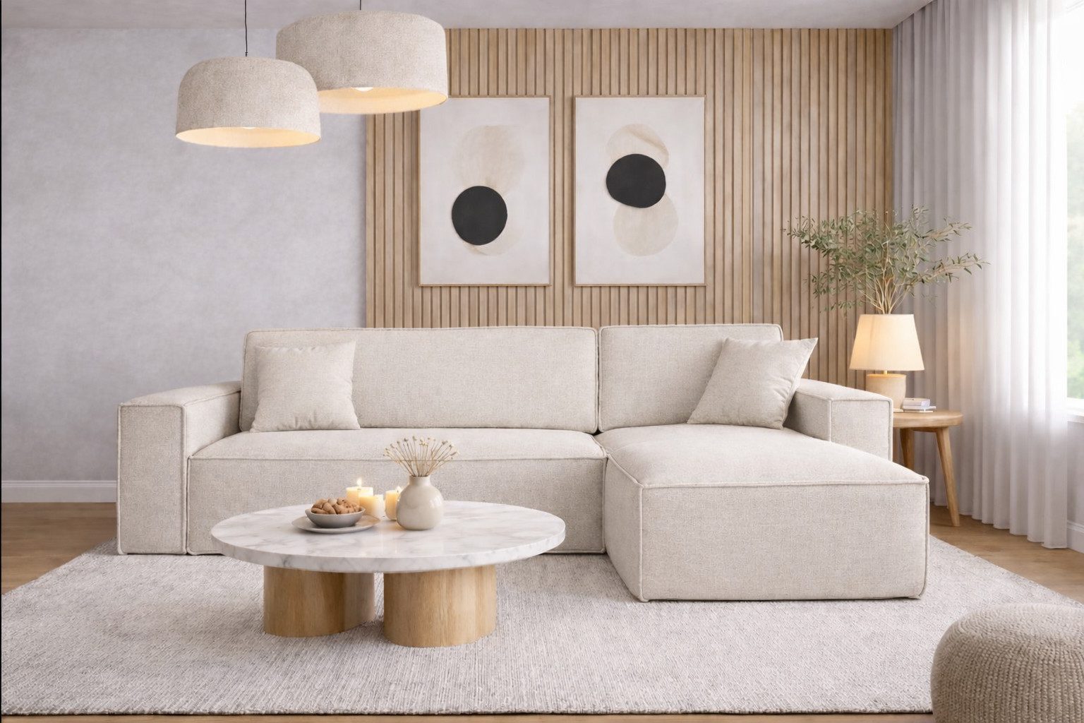 Kaiser Möbel Ecksofa mit schlaffunktion und bettkasten, Eckcouch L-Form BEST stoff Verita, Mit Schlaffunktion, Bettzeugkapazität, universell