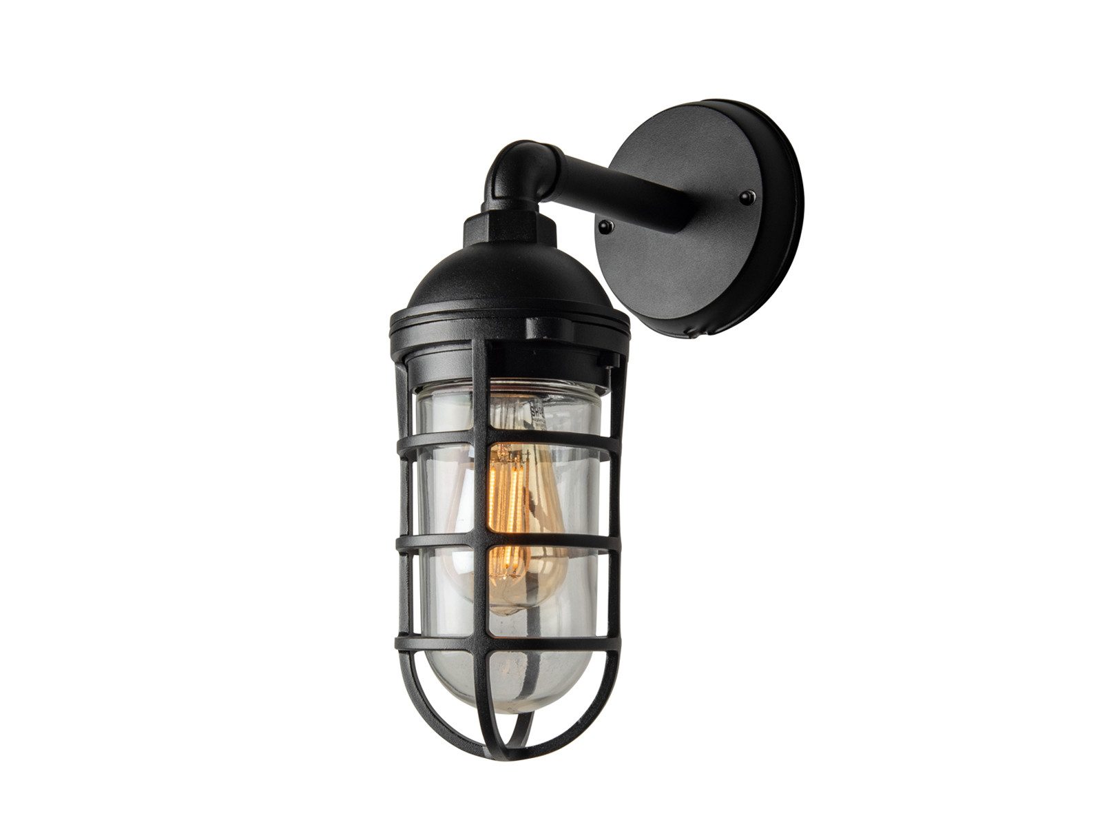KONSTSMIDE LED Außen-Wandleuchte, LED wechselbar, Warmweiß, Außenleuchte für Haus-wand, Industrial Fassadenbeleuchtung, Höhe 33cm