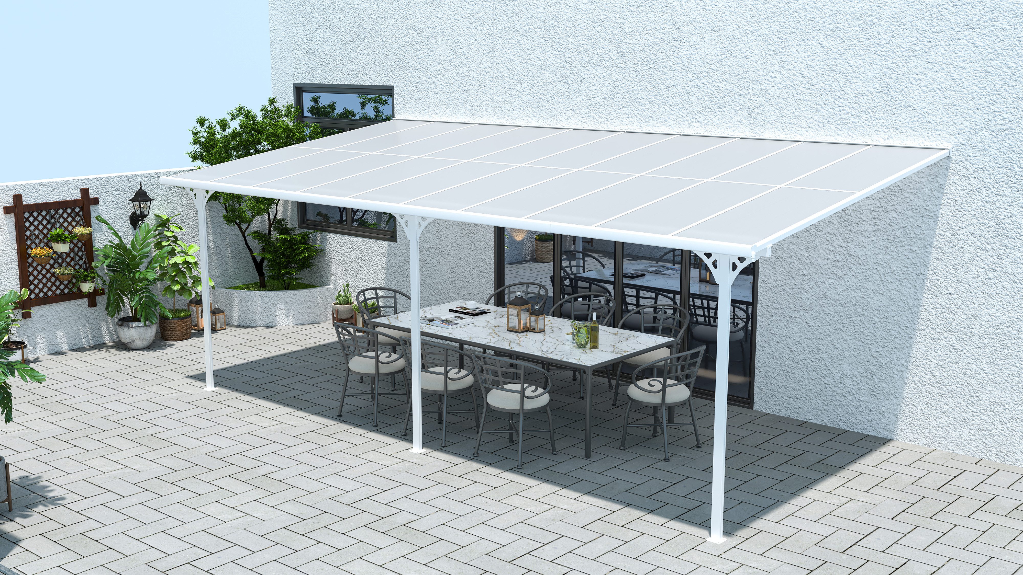 WESTMANN Terrassendach Bruce 617, BxT: 617x300 cm, Bedachung Dachplatten