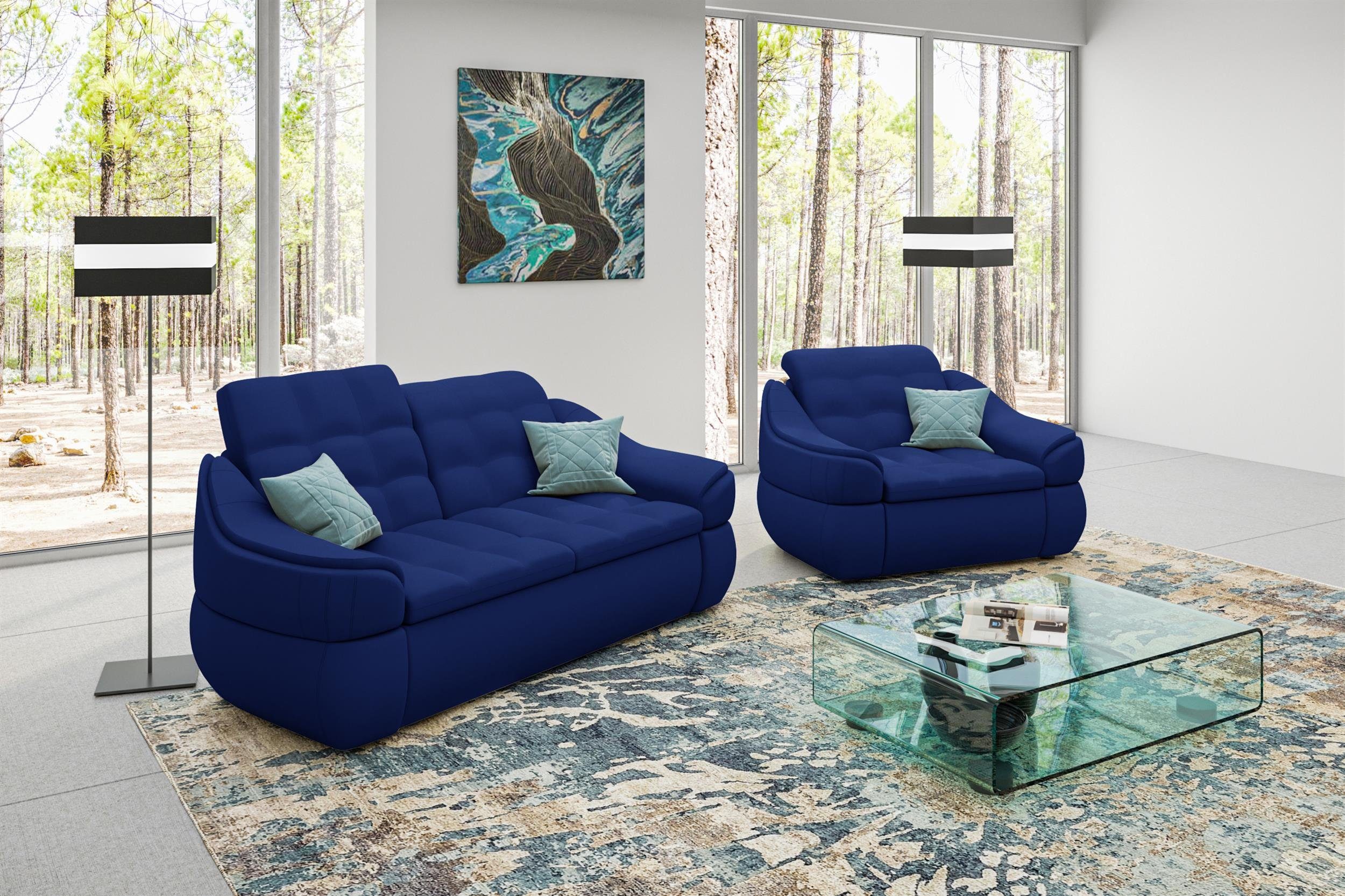 Stylefy Polstergarnitur Alisa, (Set (2-tlg), Sessel, Design 2-Sitzer und Sofa bestehend aus Modern