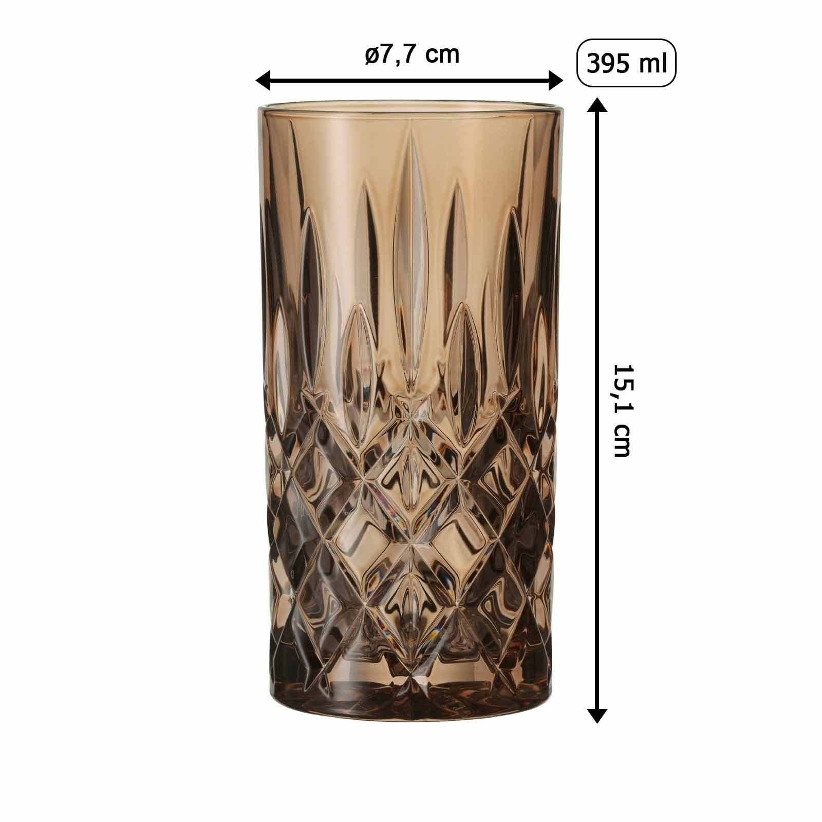 Nachtmann Longdrinkglas Noblesse Longdrinkgläser 395 ml 2er Set, 2-tlg., Glas