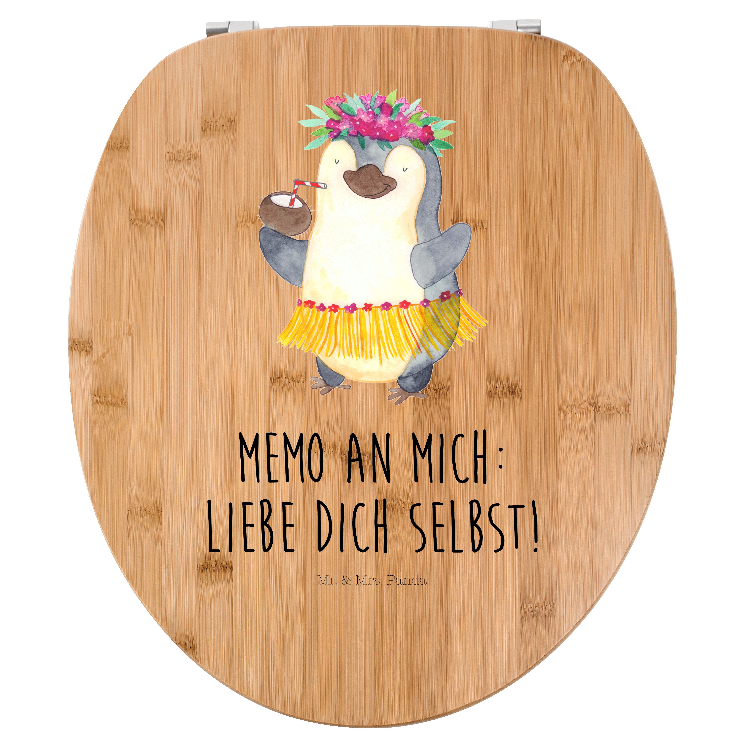 WC-Sitz Pinguin Kokosnuss - Transparent - Geschenk, Toilette, Aloha, Urlaub