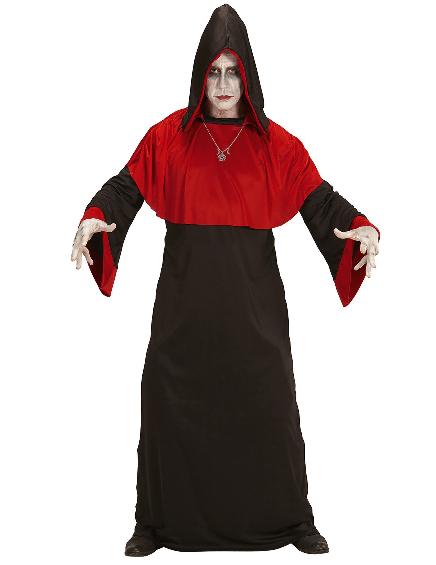 Widmann S.r.l. Monster-Kostüm Endzeit-Dämon-Kostüm für Herren Halloweenkostüm schwarz-rot