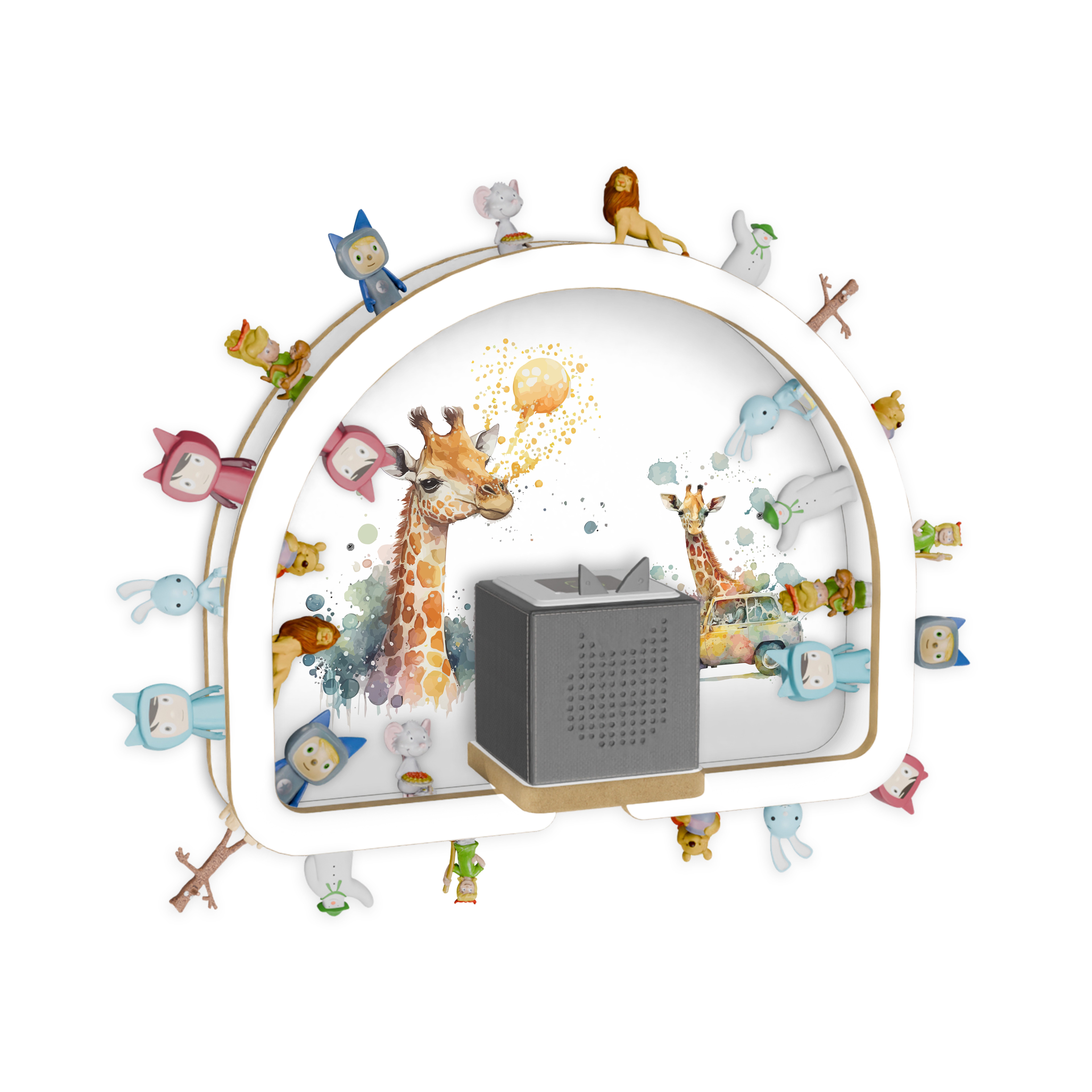 Holzura Kinderregal Tonie Regal Regenbogen mit magnetischem Rahmen für Toni günstig online kaufen