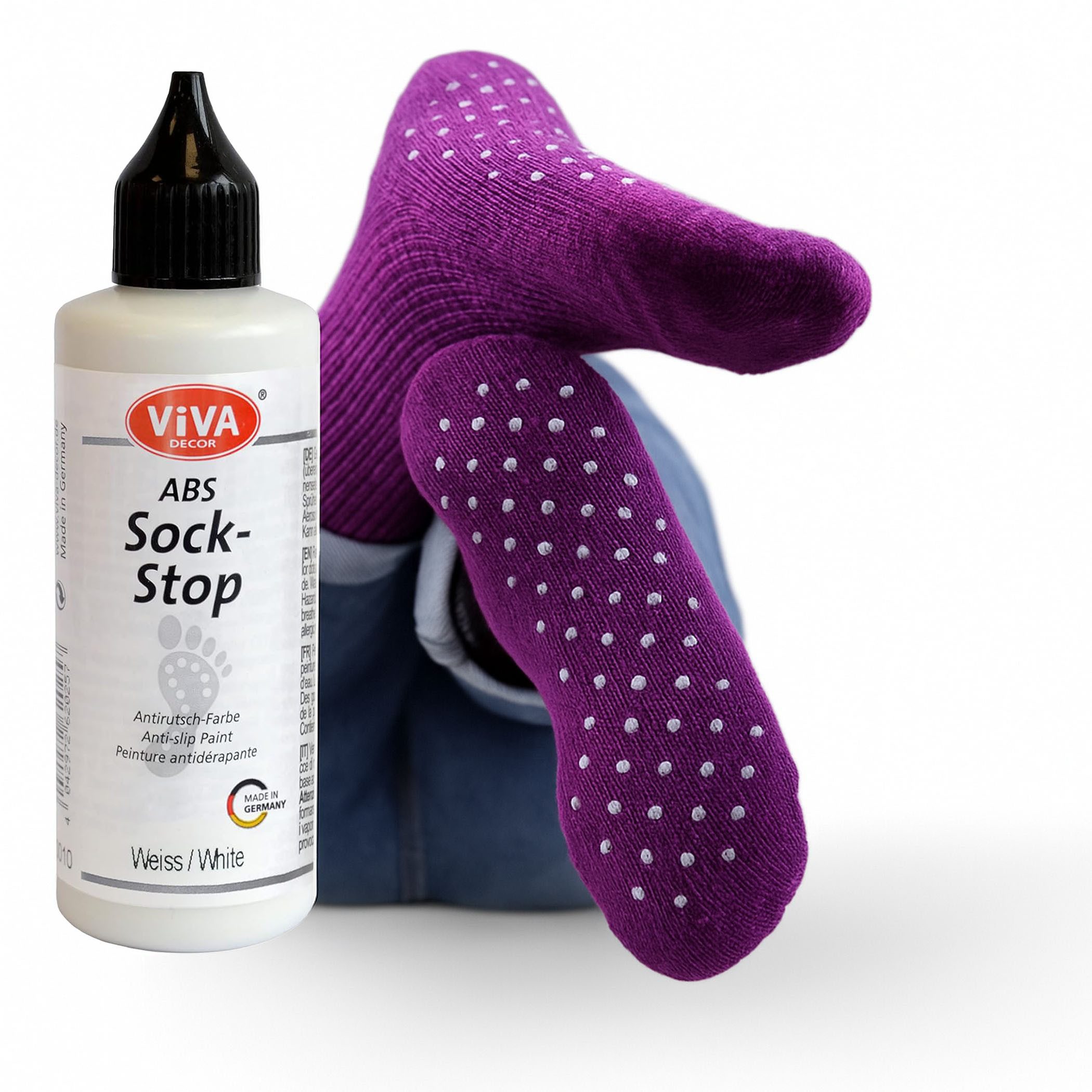 Viva Decor ABS-Socken ViVA DECOR ABS Sock-Stop 82ml, Weiss