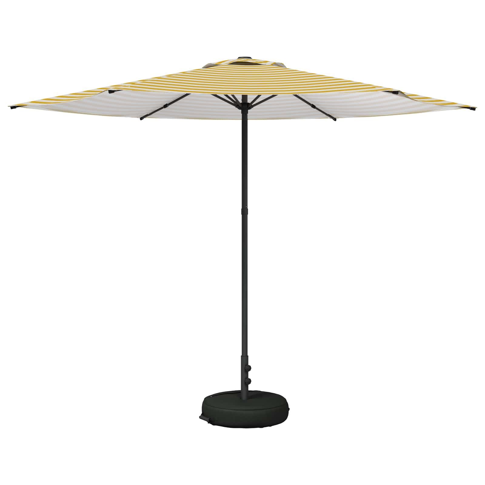 Sonnenschirm Garten-Schirm mit Fuß 300 x 300 cm Polyester Rechtwinklig
