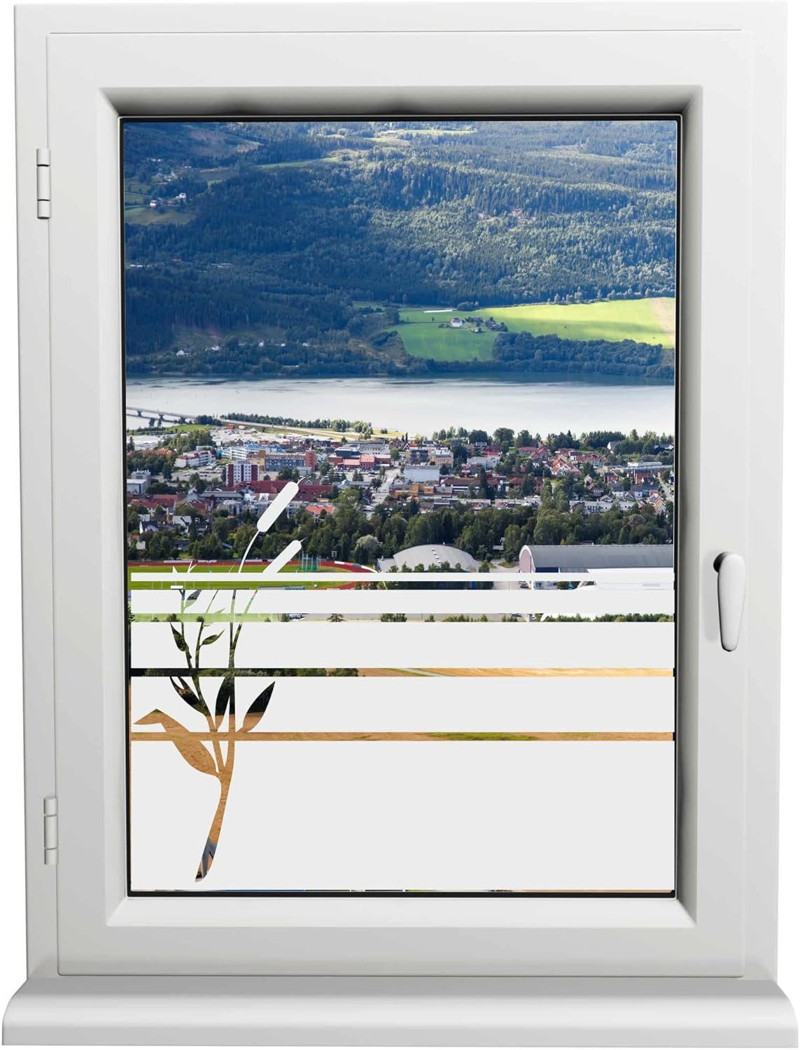 Fensterfolie Rohrkolben Glasdekorfolie – Sicht- & Sonnenschutz für Fenster