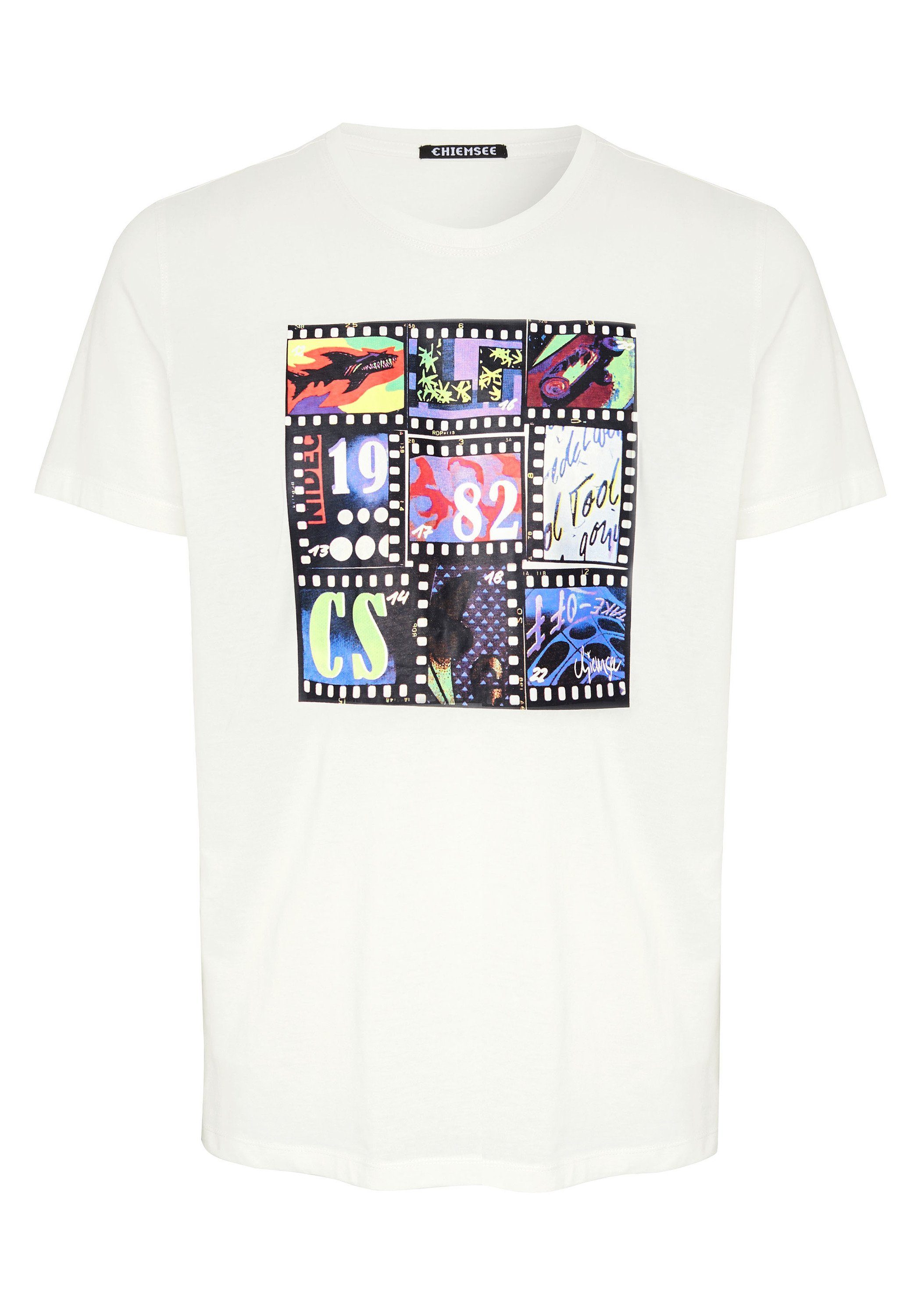 Chiemsee Print-Shirt T-Shirt mit Art-Frontprint 1 Star White