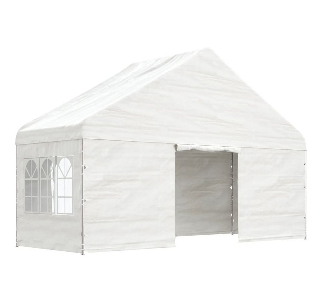Thumbnail - vidaXL Partyzelt Pavillon mit Dach Weiß 5,88x2,23x3,75 m Polyethylen