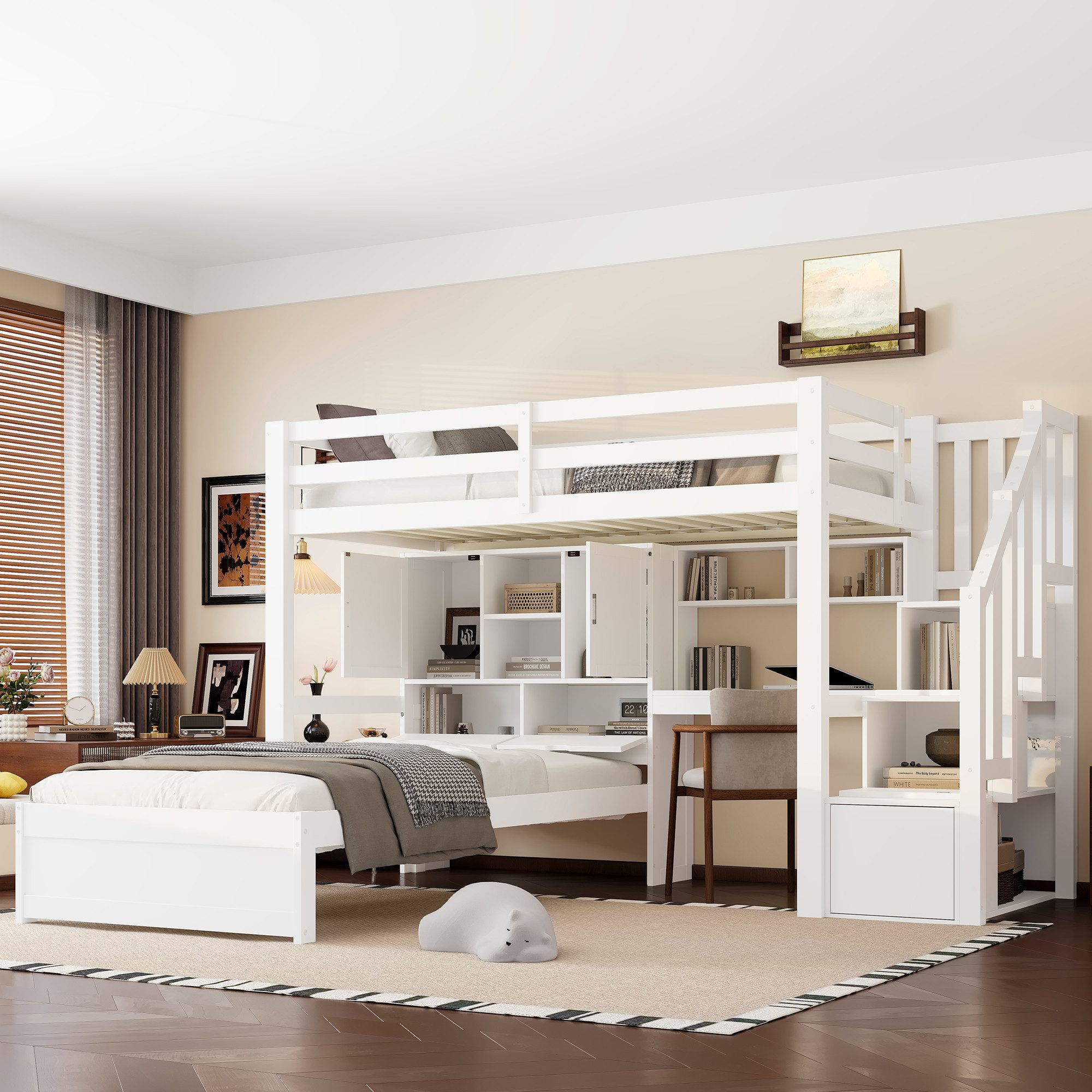 Merax Etagenbett (1-St., Stockbett Jugendbett Doppelbett Plattformbett), Ho günstig online kaufen