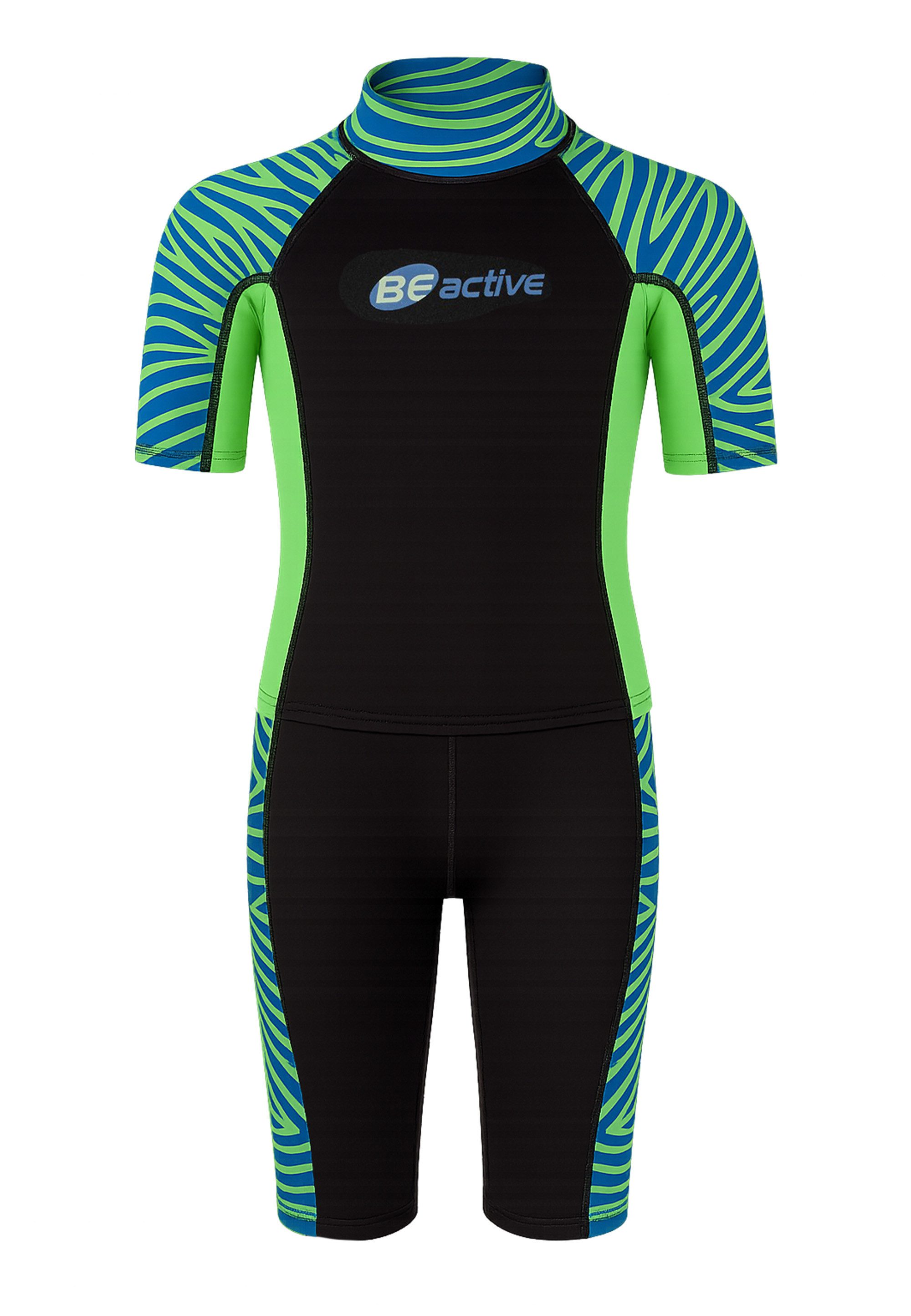 Beco Beermann Neoprenanzug BEactive Neopren Twins "Zebra Vibes" (2-tlg), Neopren-Set für Kids mit Zebra-Style und UV-Schutz