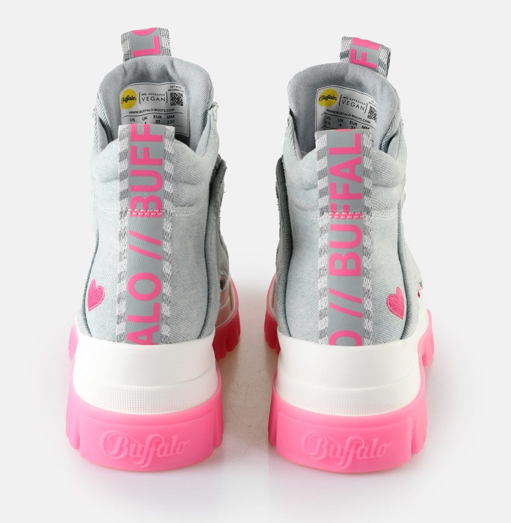 Buffalo Schnürboots Freizeitschuh, High Top-Sneaker, mit Logoschriftzügen