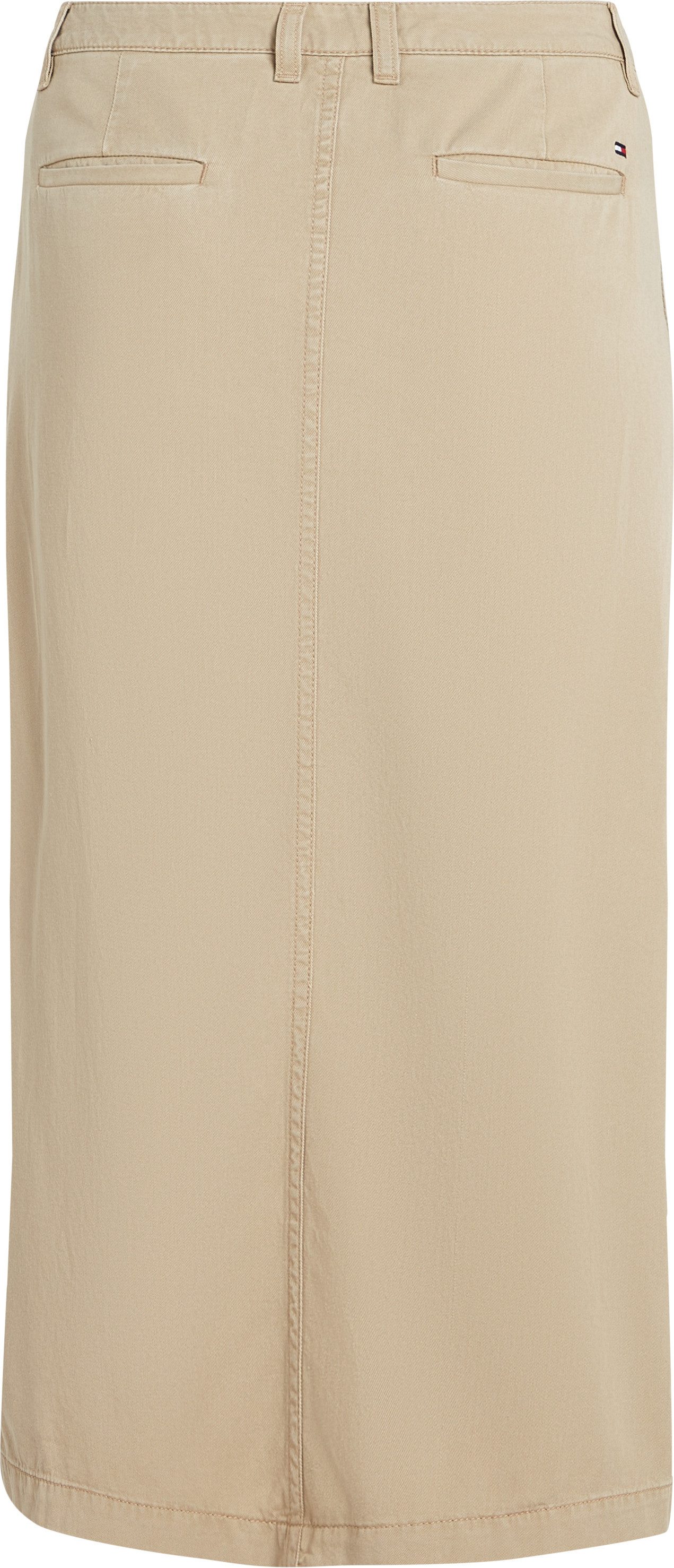 Tommy Hilfiger Webrock CO TENCEL MIDI SKIRT mit Schlitz
