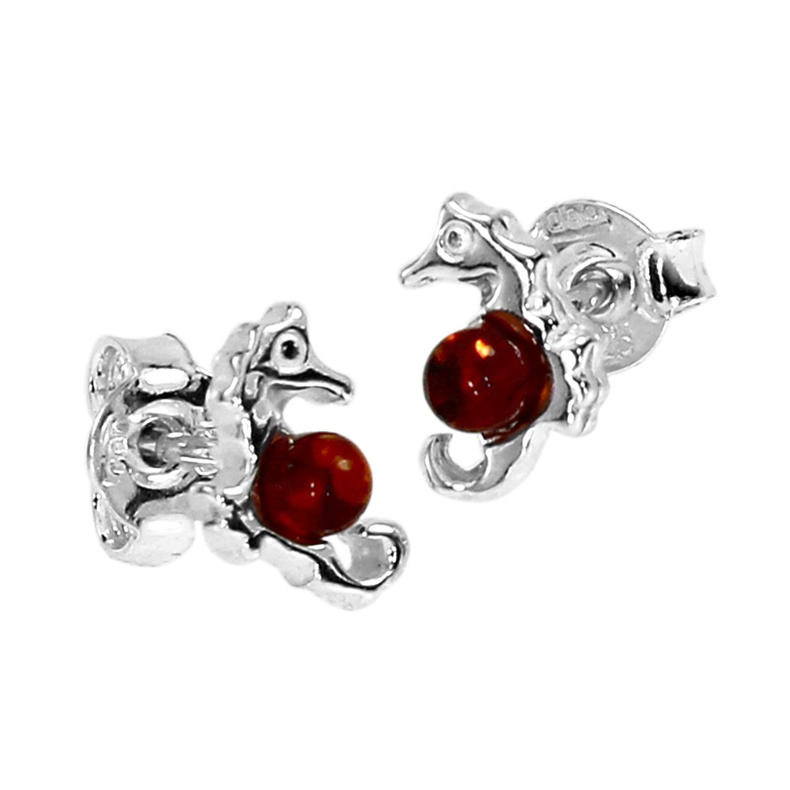 Paar Ohrstecker Ostsee-Schmuck Ohrstecker Seepferdchen Ohrstecker Seepferdchen