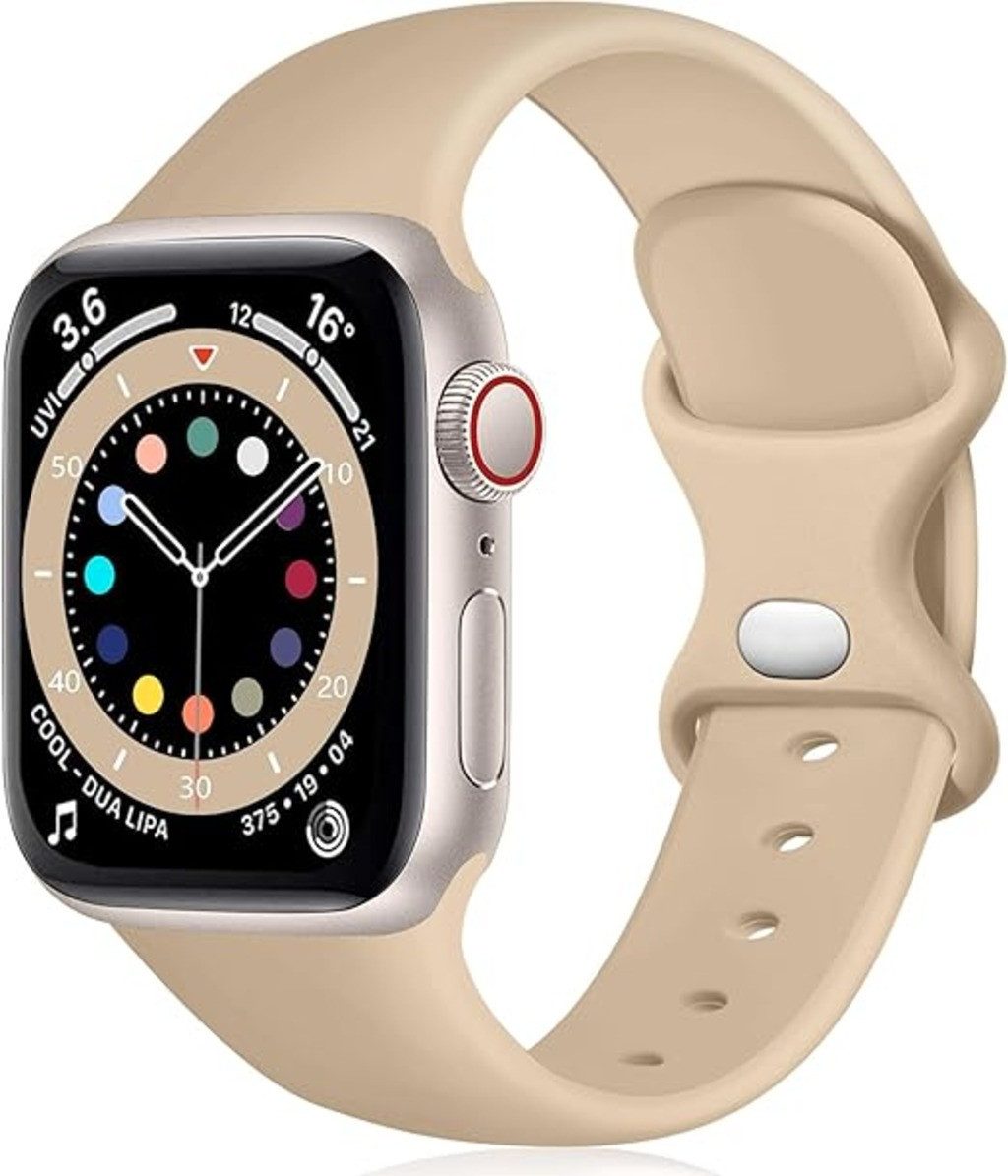 Baker Smartwatch-Armband Apple Watch Armband 44mm 45mm 49mm 46mm 42mm 40mm 41mm 38mm, Weiches Silikon Band für iWatch Ultra SE Series 10 9 8 7 6 5 4 3 2