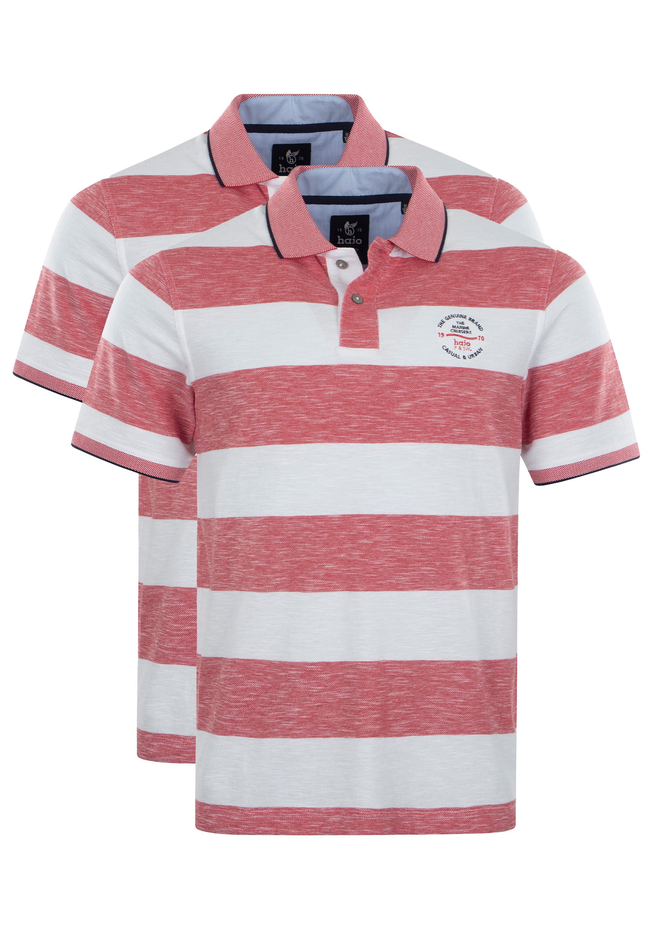 Hajo Poloshirt 2er Pack Riviera (Spar-Set, günstig online kaufen