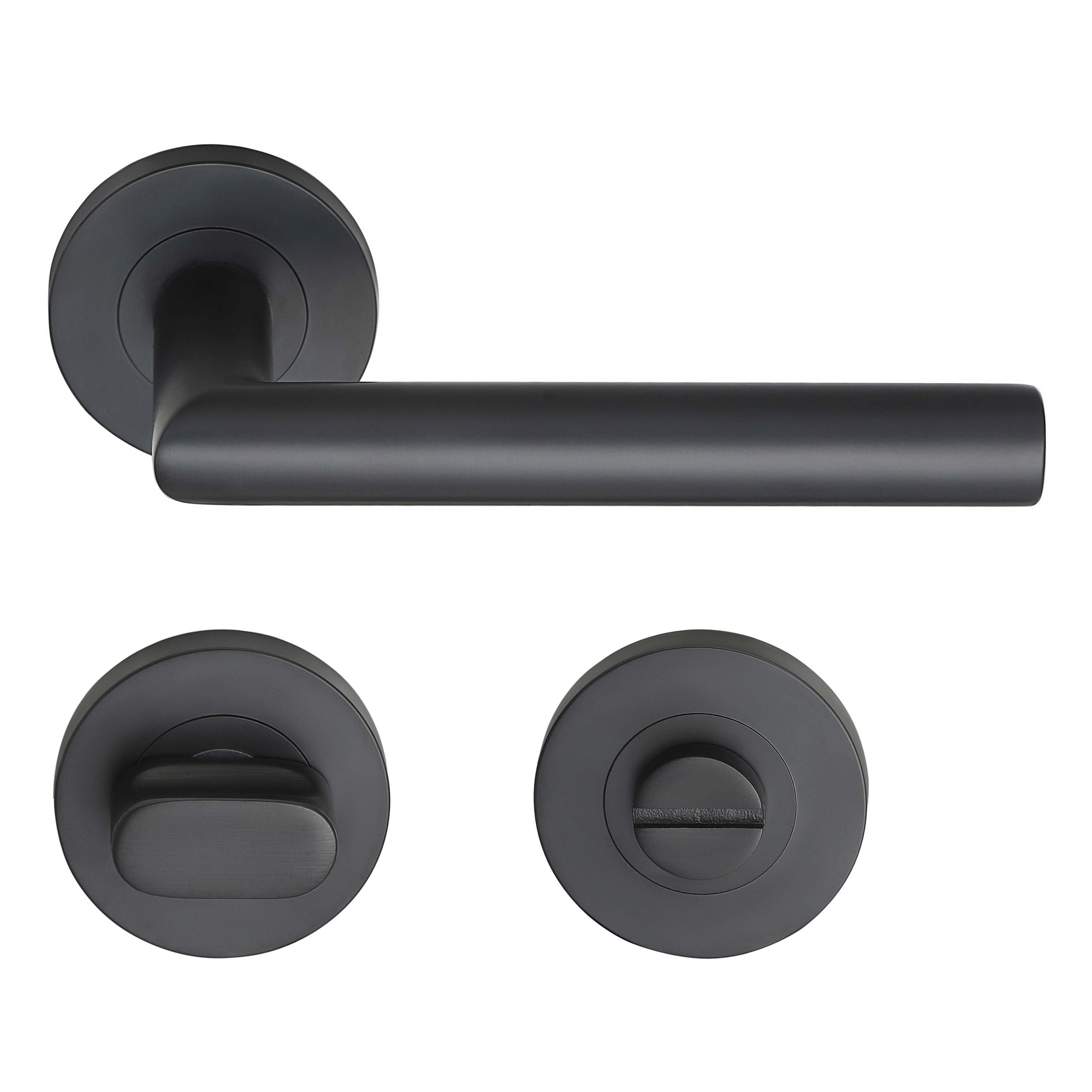 MeinTürgriff Drückergarnitur Tortola Schwarz Türgriff für Innentüren Rosett günstig online kaufen