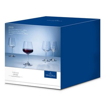 Villeroy & Boch Rotweinglas Ovid Rotweingläser 590 ml 4er Set, Glas