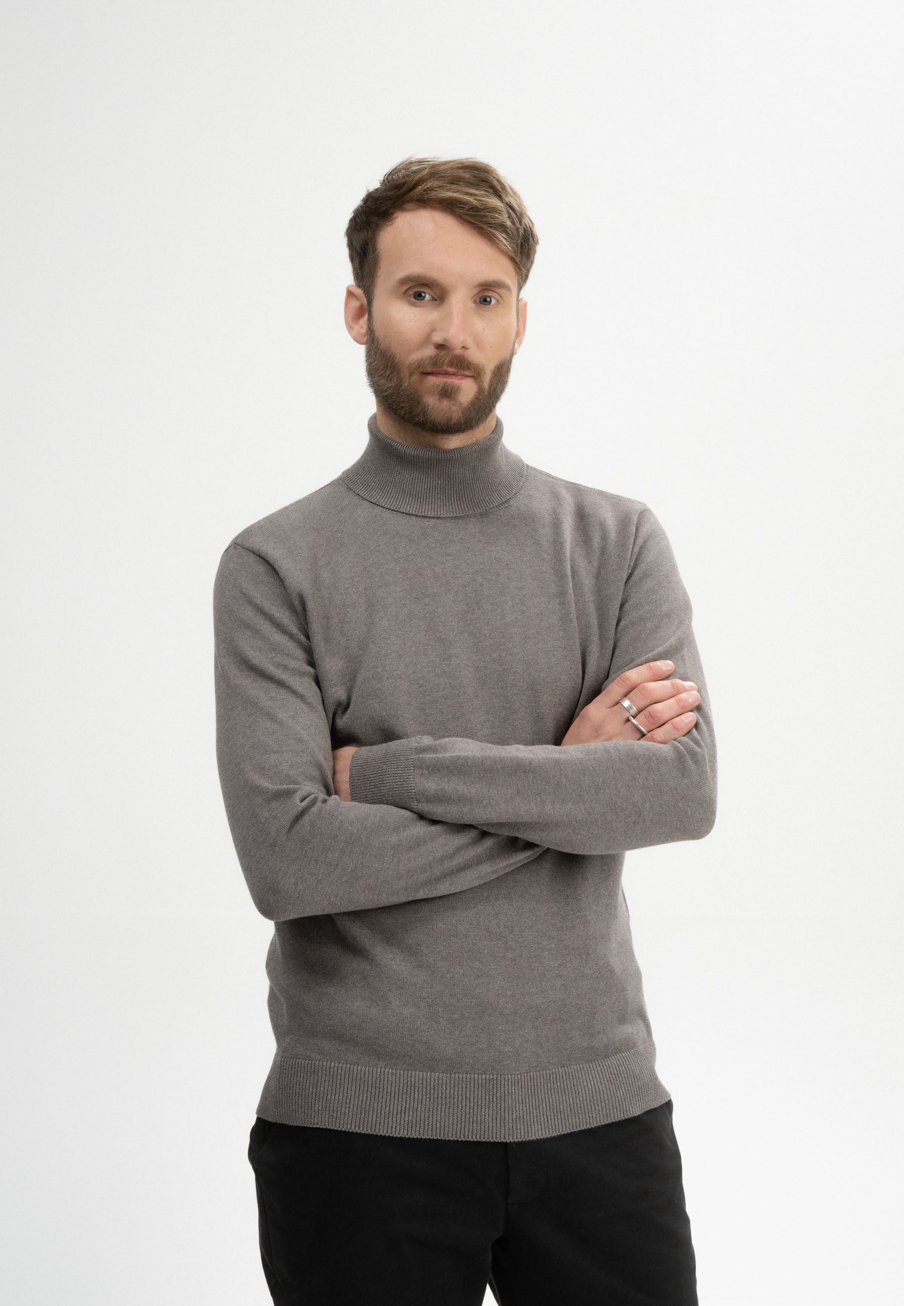 MELA Rollkragenpullover Herren Feinstrick Rollkragenpullover KANJA günstig online kaufen
