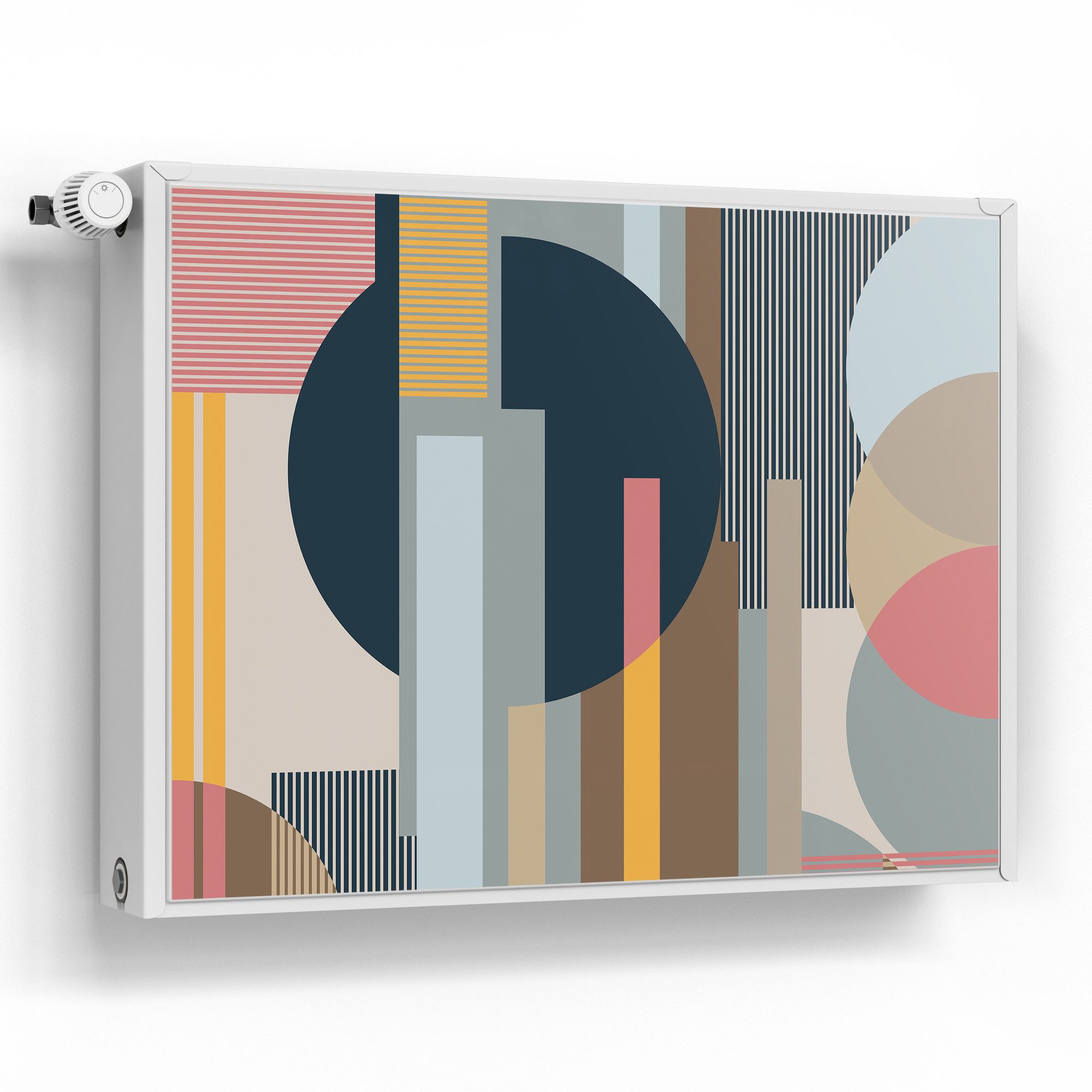 DEQORI Magnetfolie 'Harmonie in Formen', beschreibbar Heizung Magnetmatte magnetisch Magnetfolie