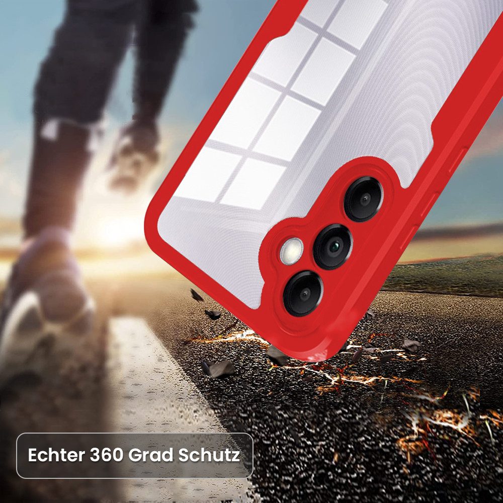 Tec-Expert Handyhülle 360 Grad Hülle für Samsung Galaxy A35 5G 6.6 Zoll, 6.6, Rundum Schutz Cover Case Hülle robust