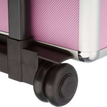 tectake Koffer Kosmetiktrolley mit 4 Etagen, 2 Rollen, 2 Rollen