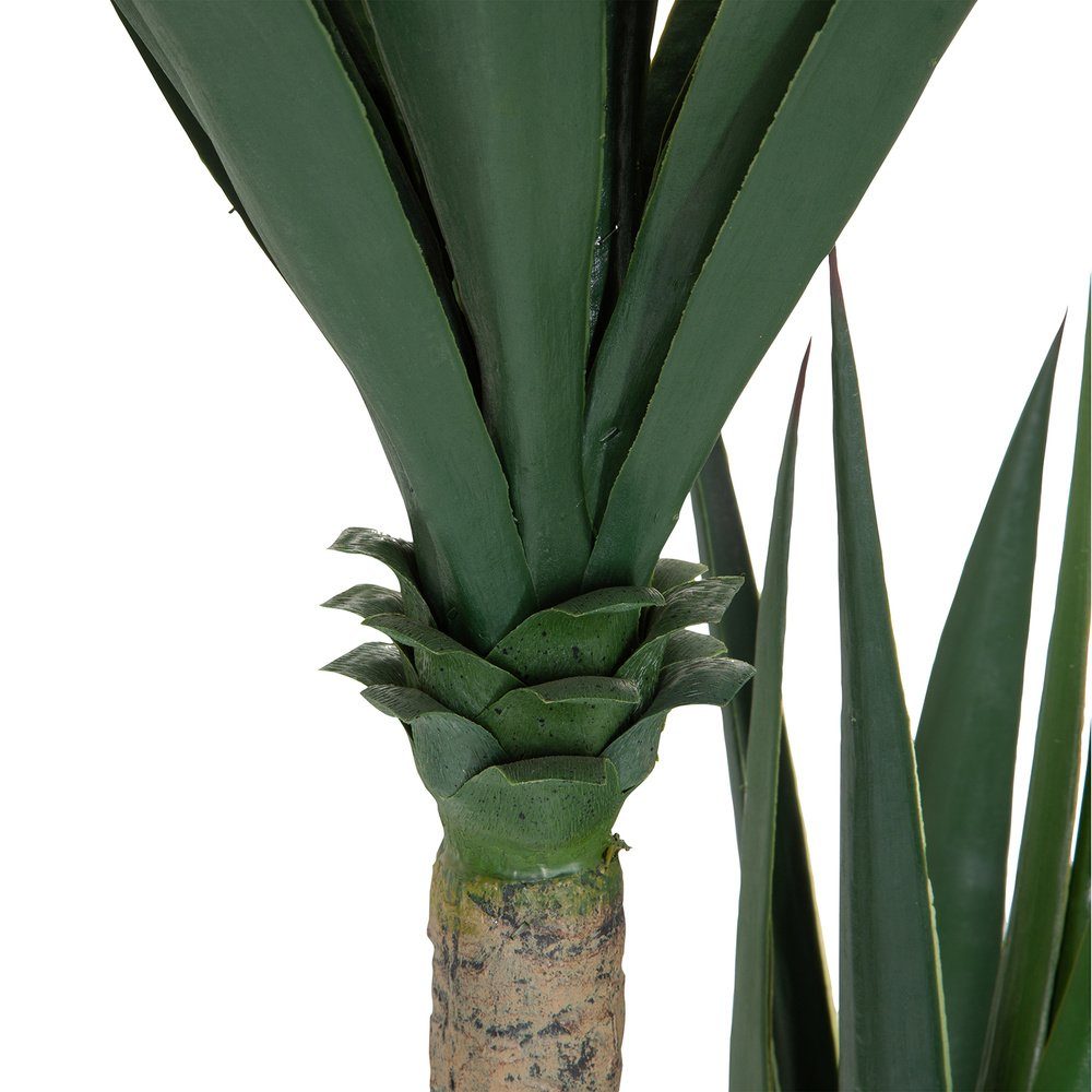 Kunstpflanze Kunstpflanze YUCCA Kunststoff Pflanze Palme, Höhe im 135.0 cm, hjh OFFICE, Kunststoff-Topf