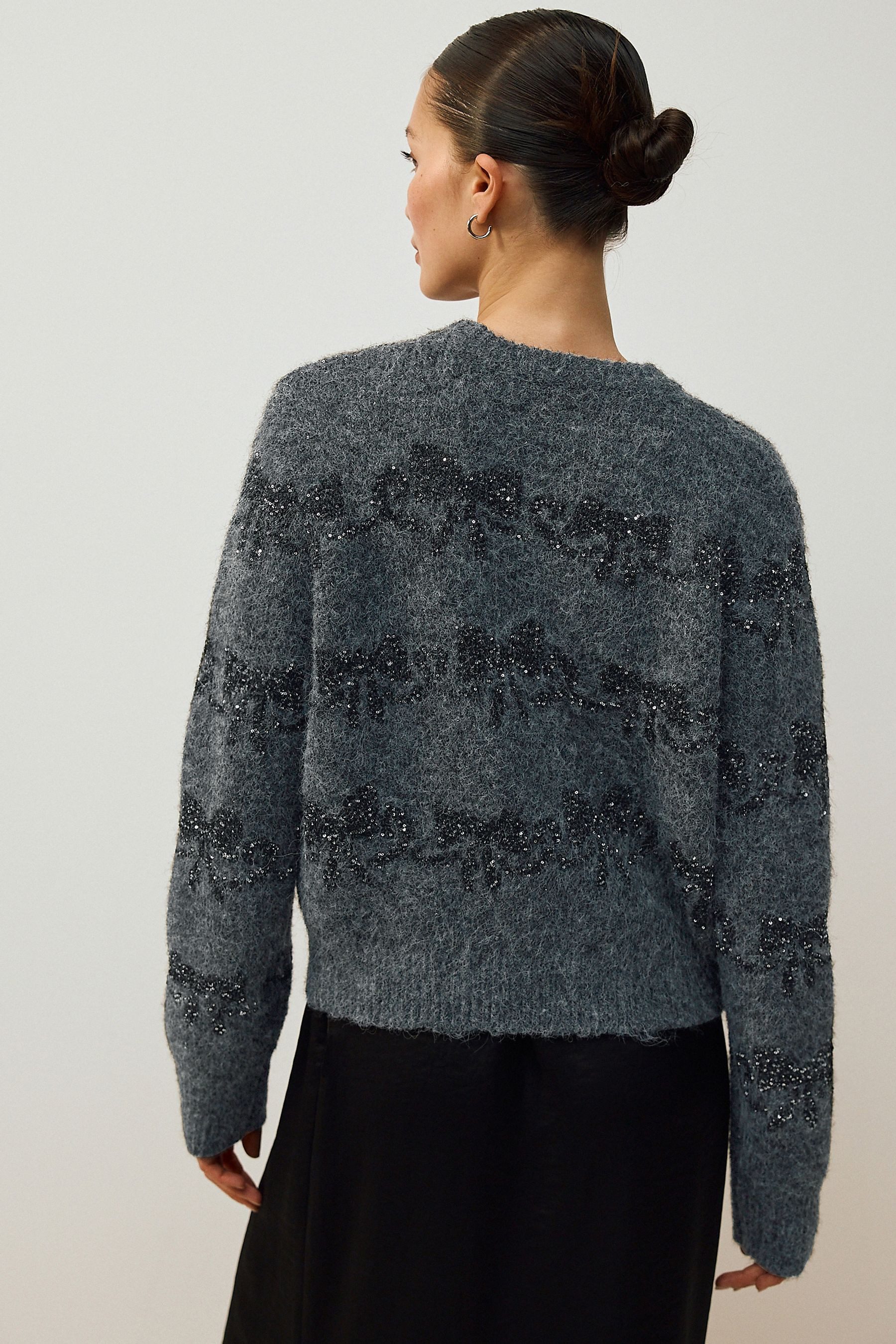 Next Strickjacke Langärmeliger Weihnachtspullover (1-tlg) günstig online kaufen