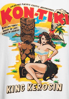 KingKerosin Print-Shirt KON-TIKI (1-tlg) mit Tiki-Artwork Print