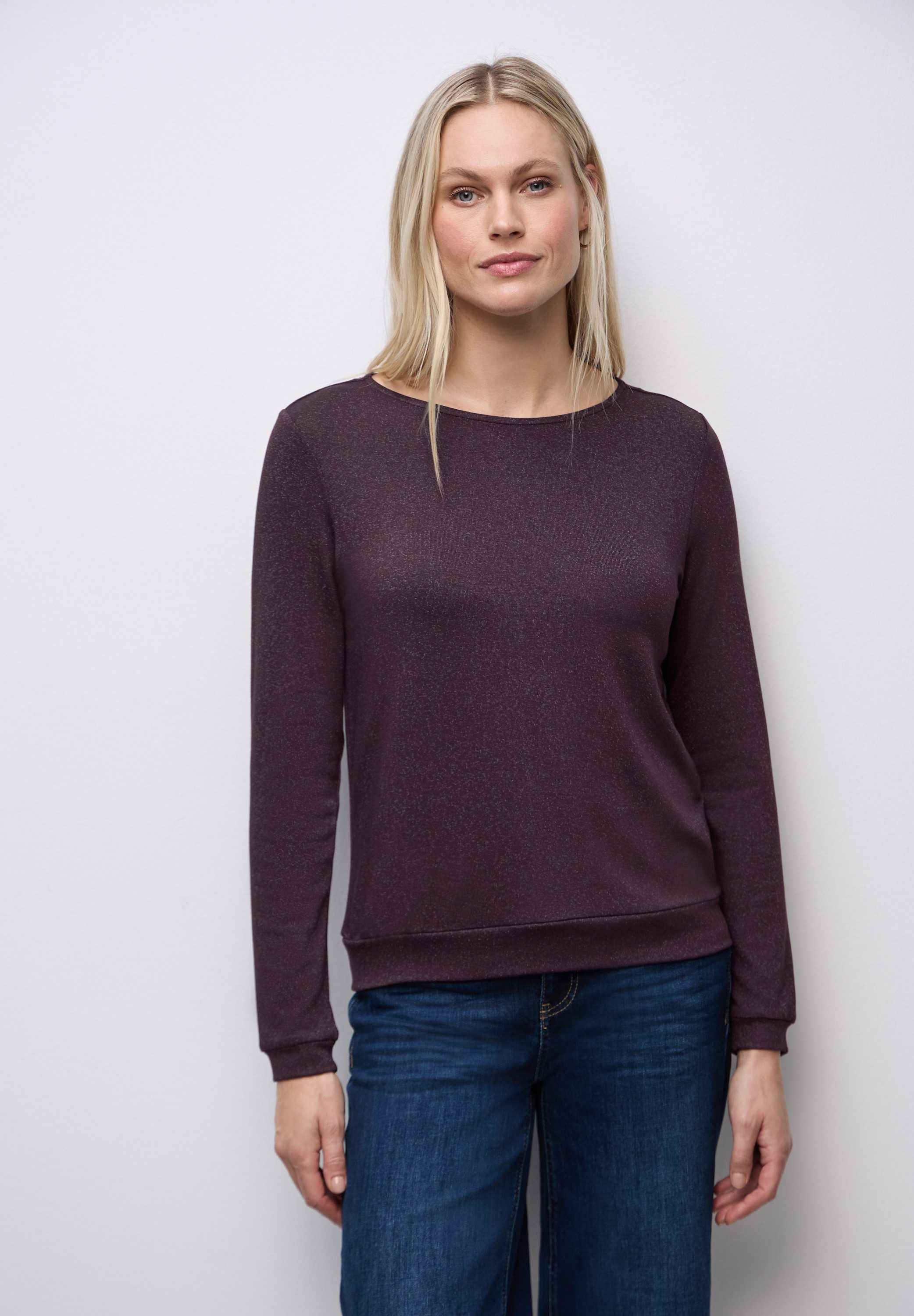 STREET ONE Langarmshirt aus softem Materialmix günstig online kaufen